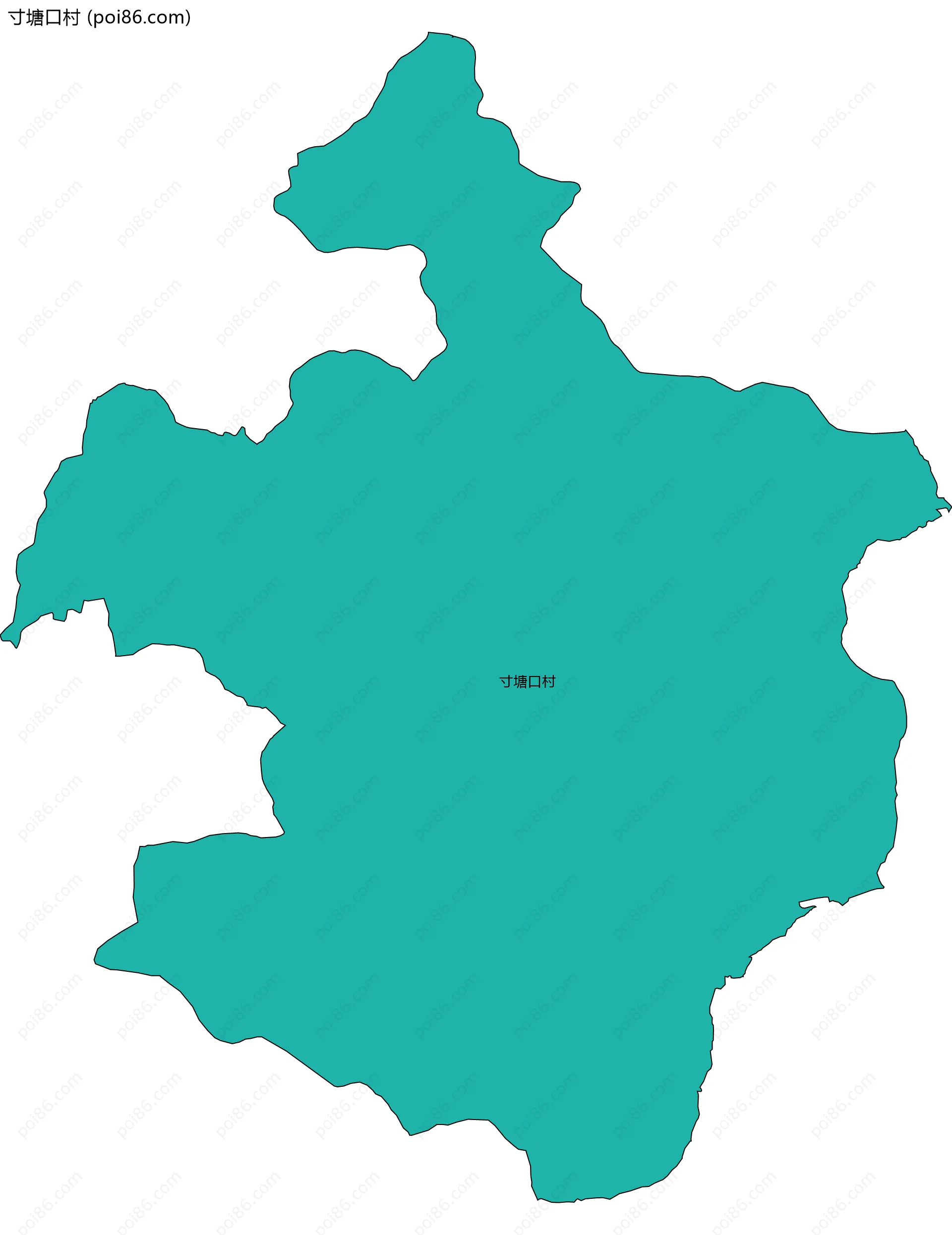 寸塘口村边界地图