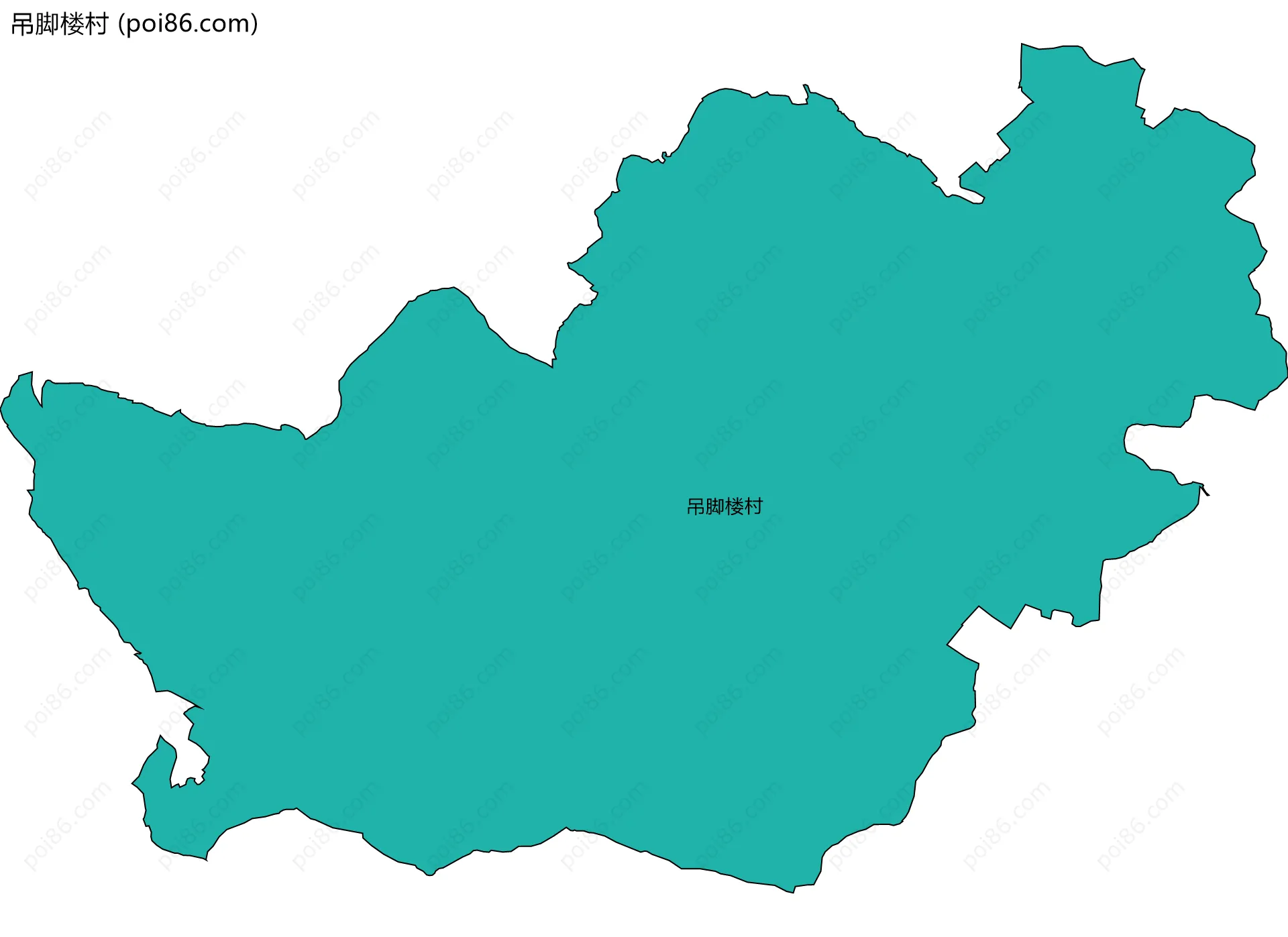吊脚楼村边界地图