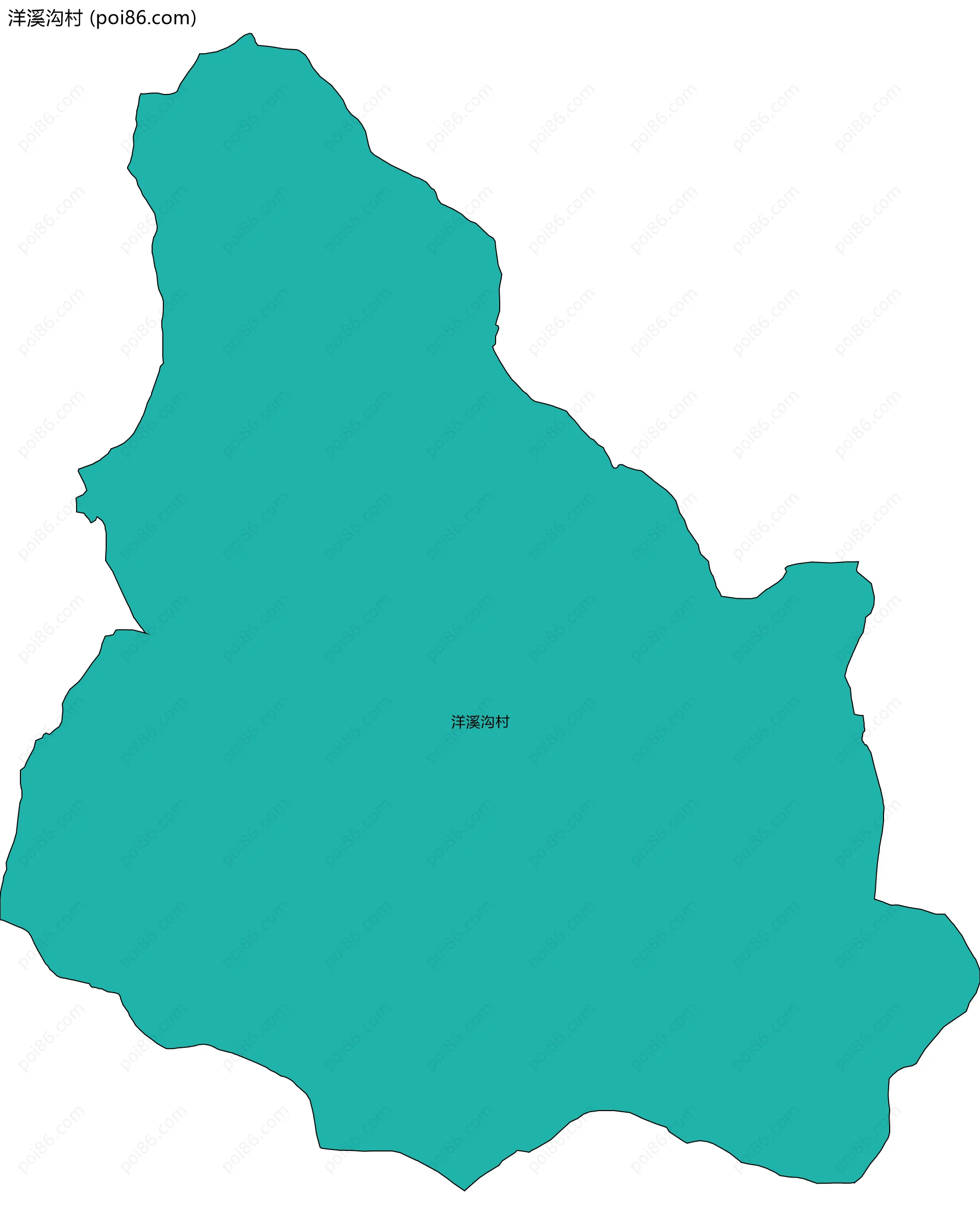 洋溪沟村边界地图