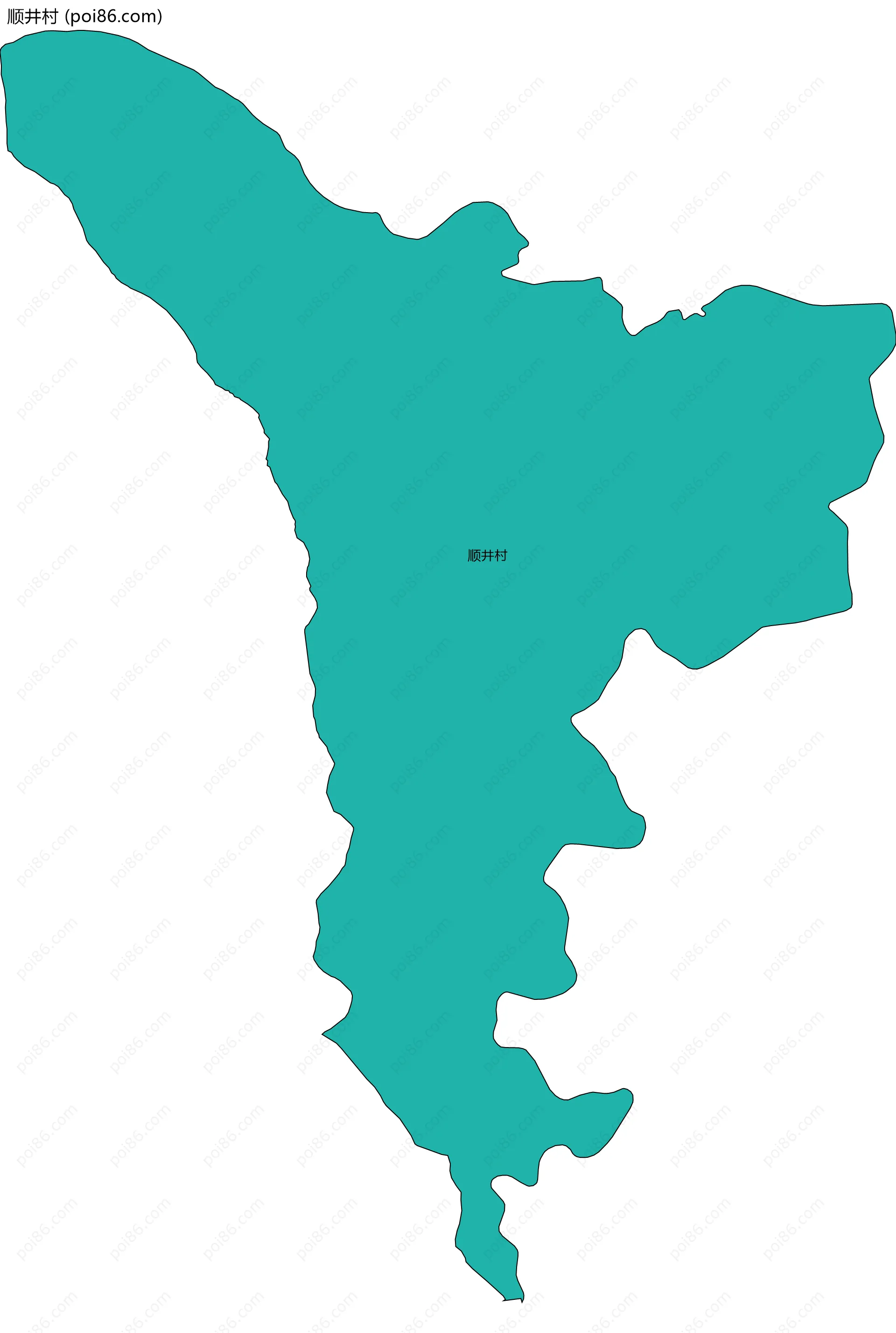 顺井村边界地图