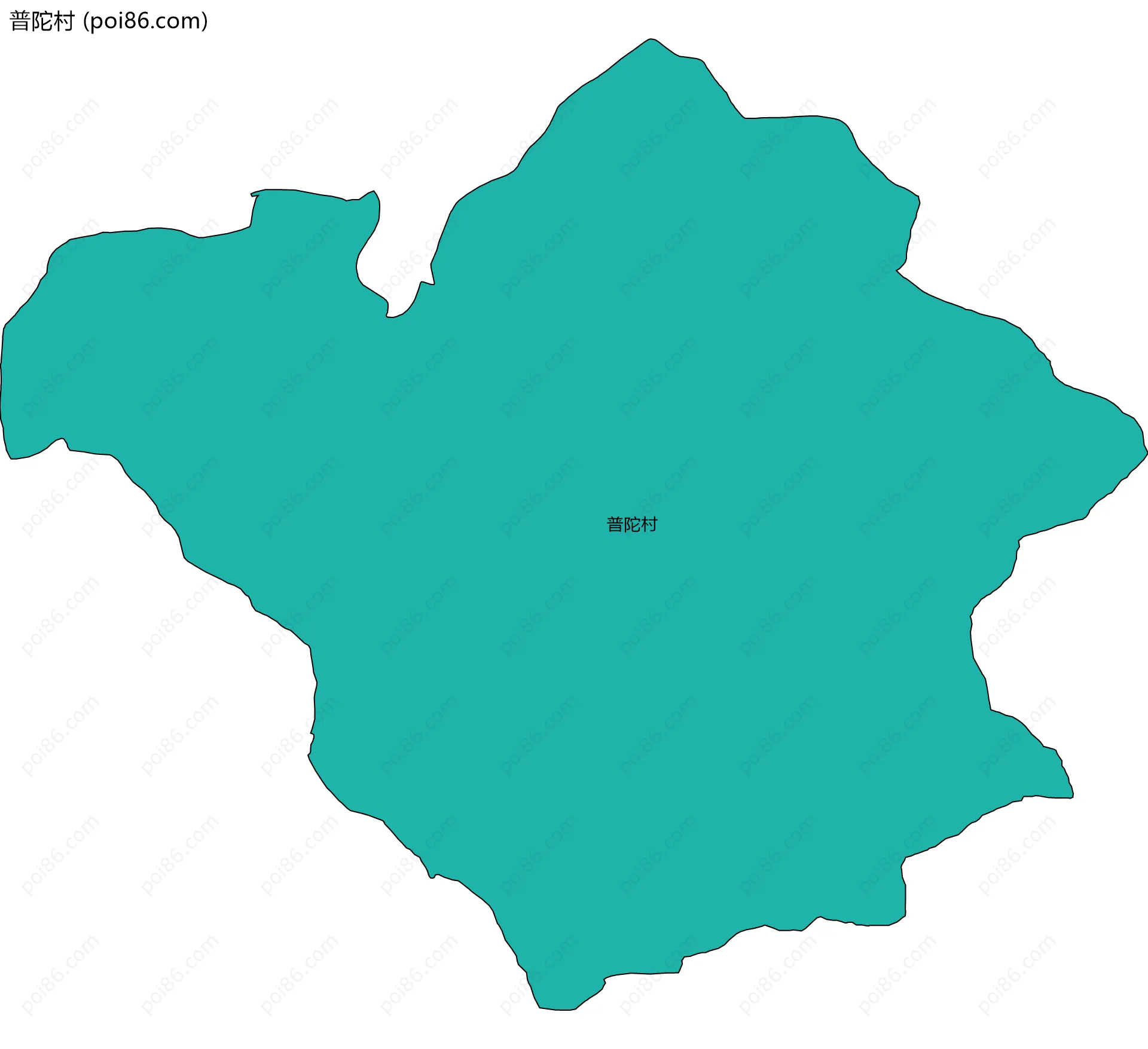 普陀村边界地图