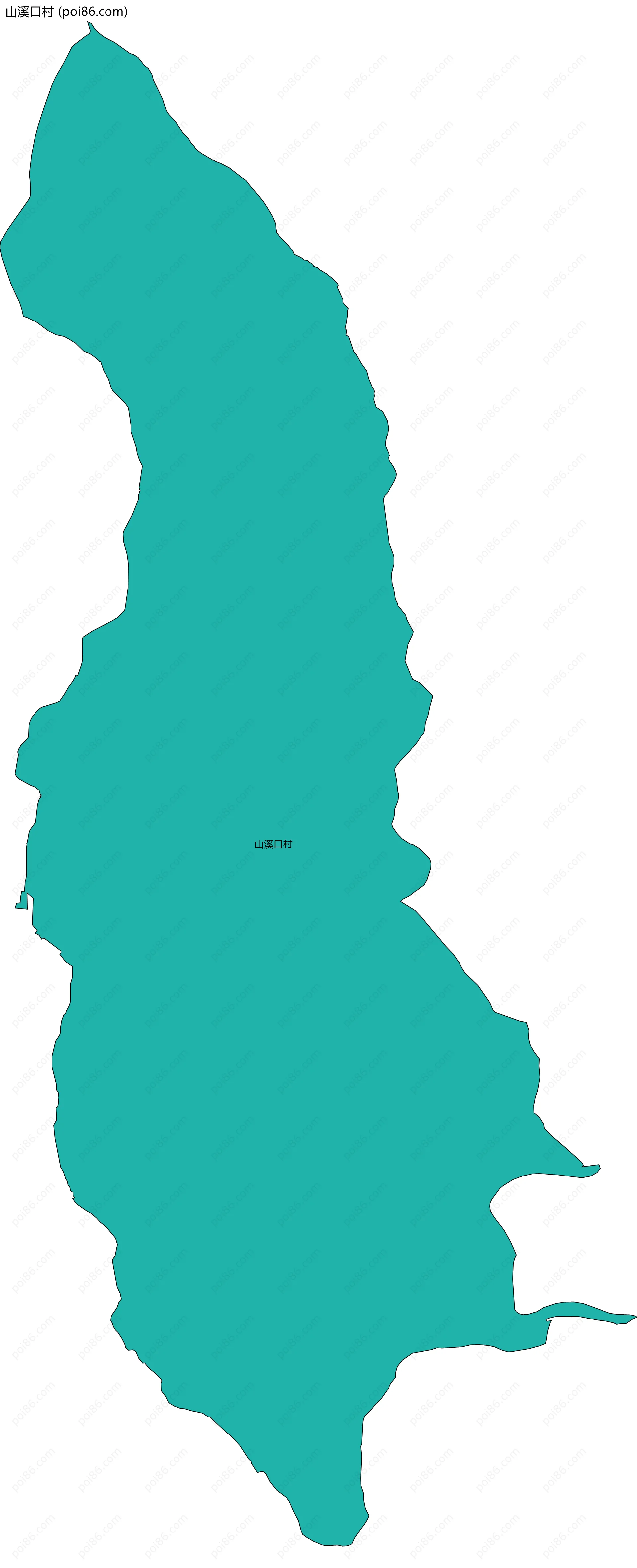 山溪口村边界地图