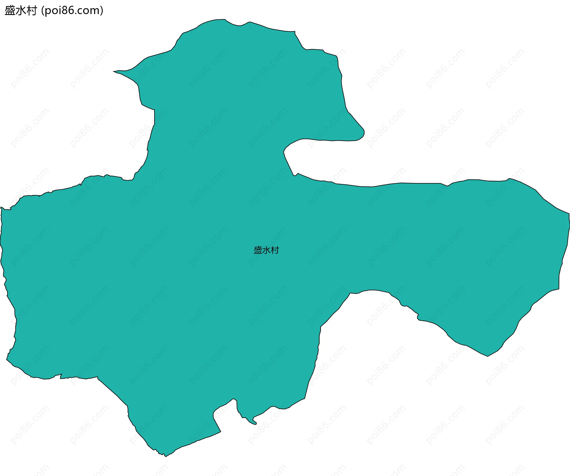 盛水村边界地图