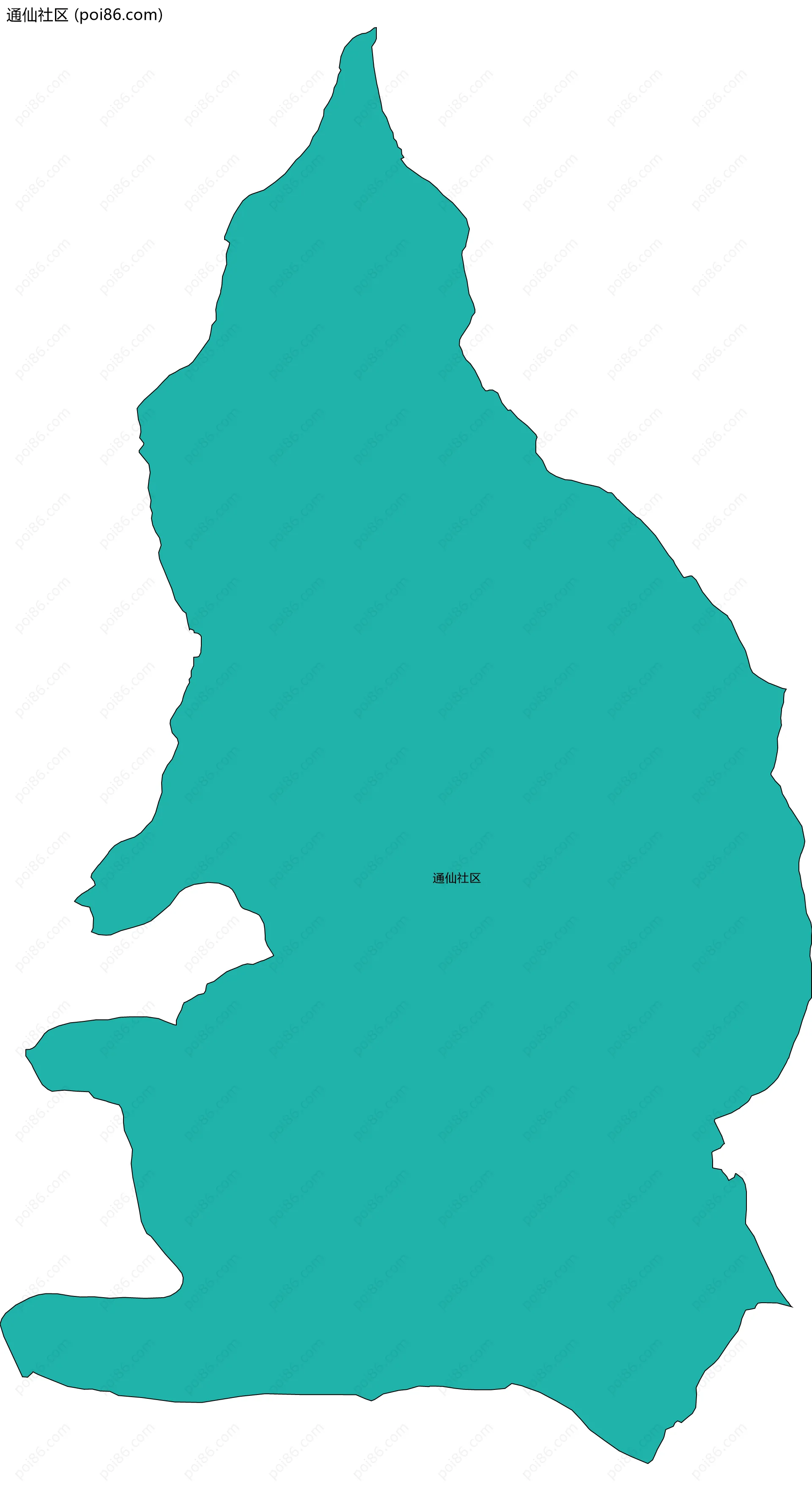 通仙社区边界地图