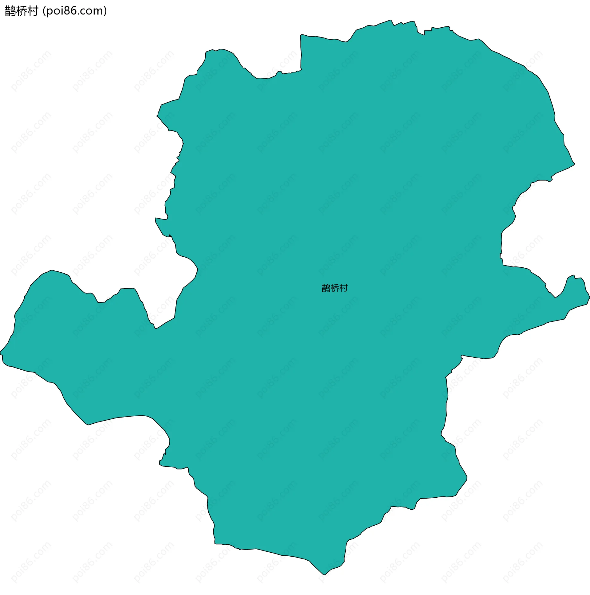 鹊桥村边界地图