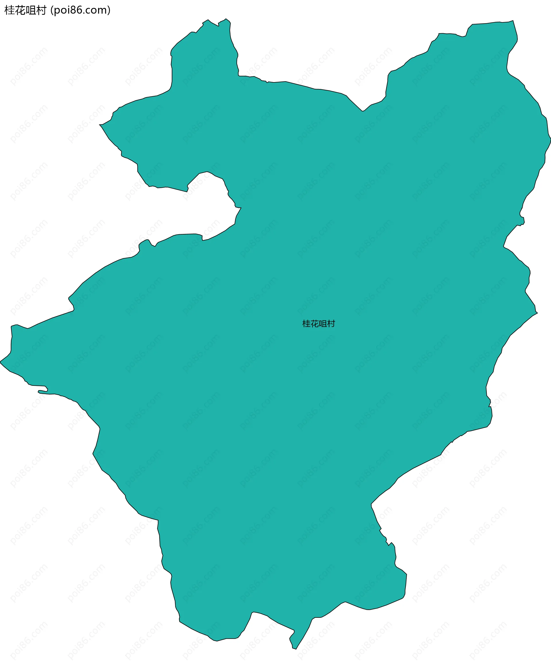 桂花咀村边界地图