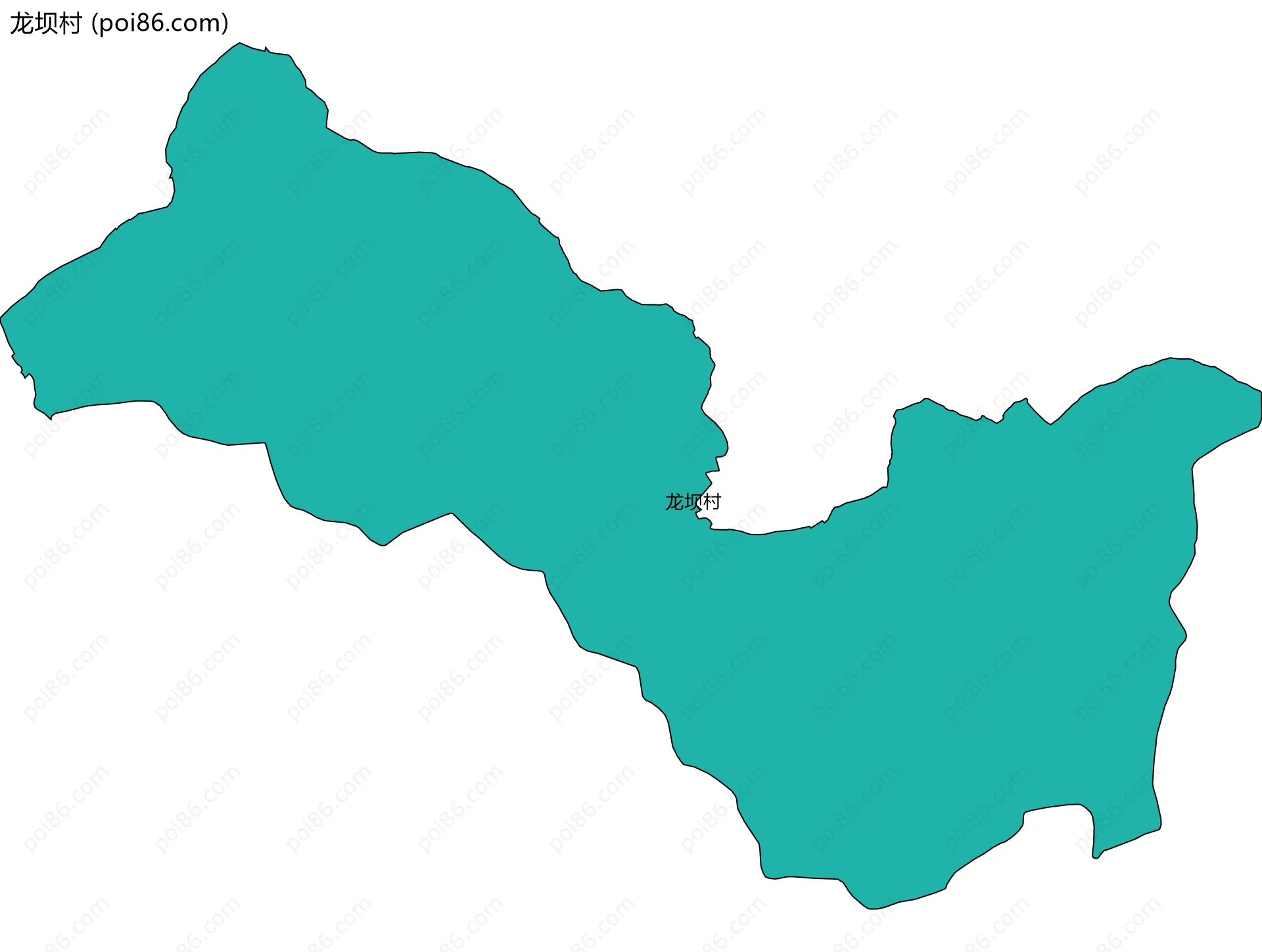 龙坝村边界地图