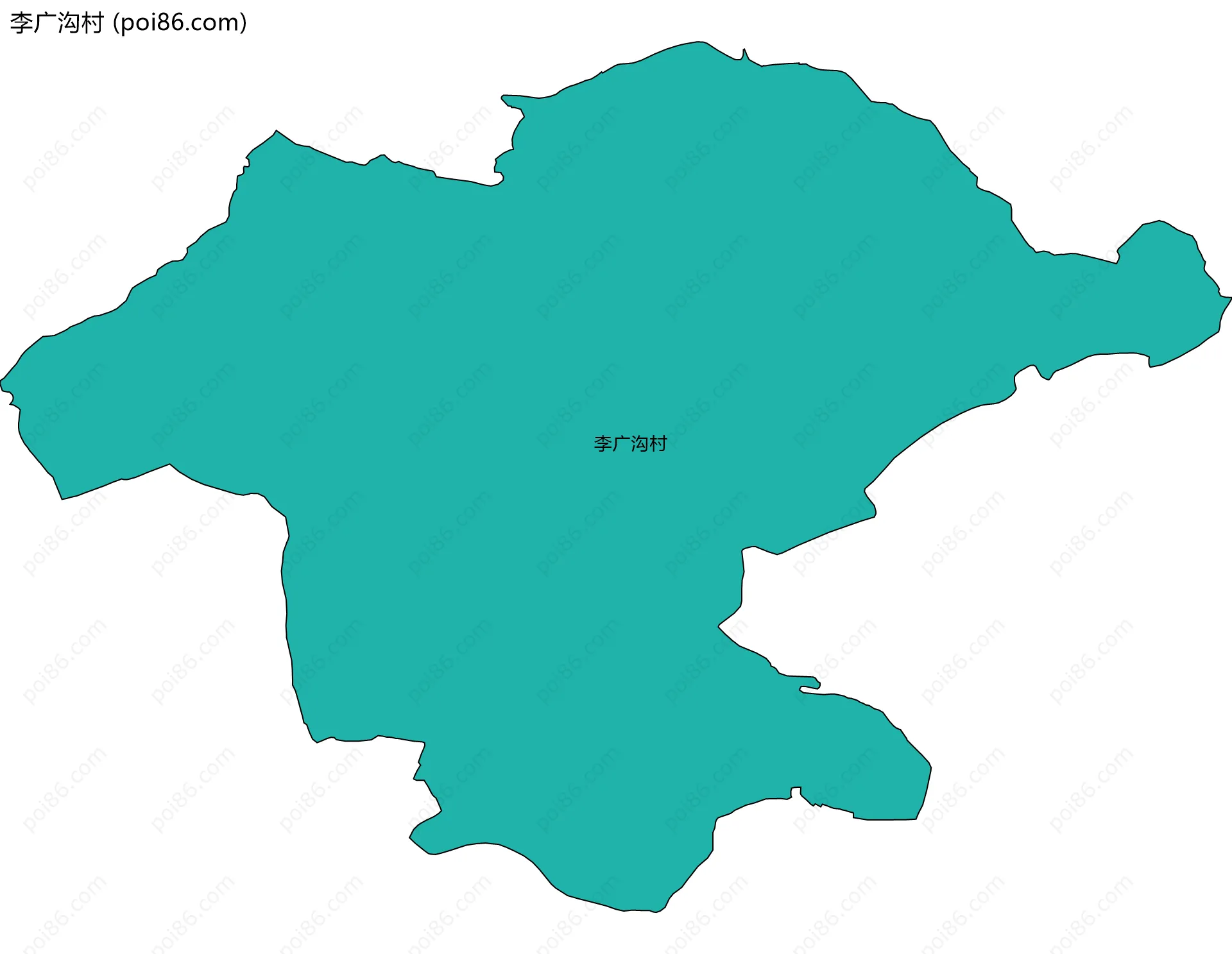 李广沟村边界地图