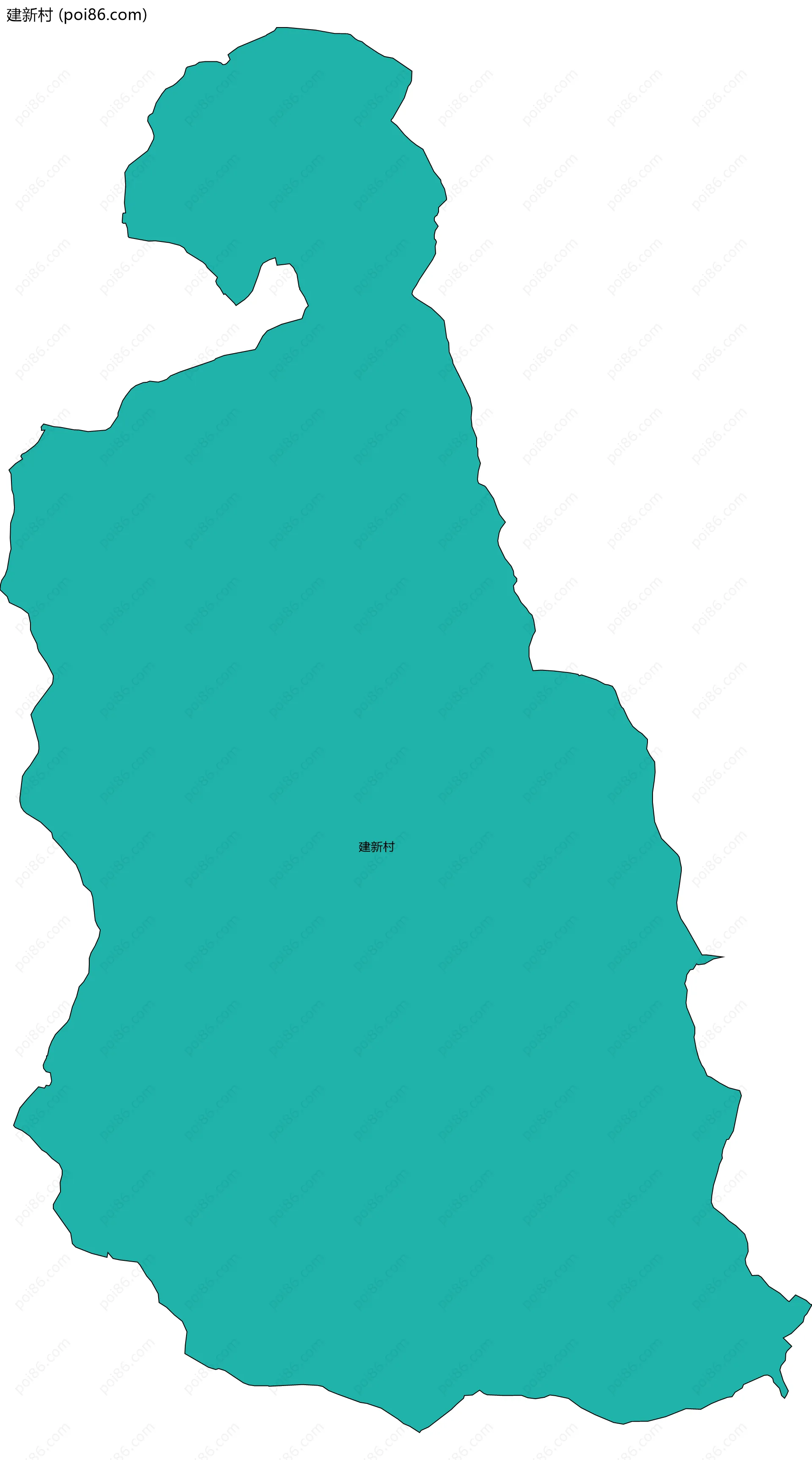 建新村边界地图