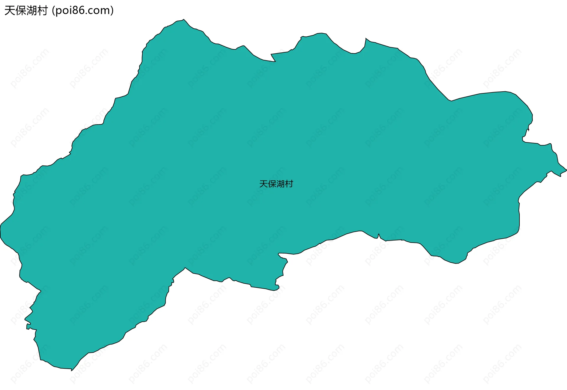 天保湖村边界地图
