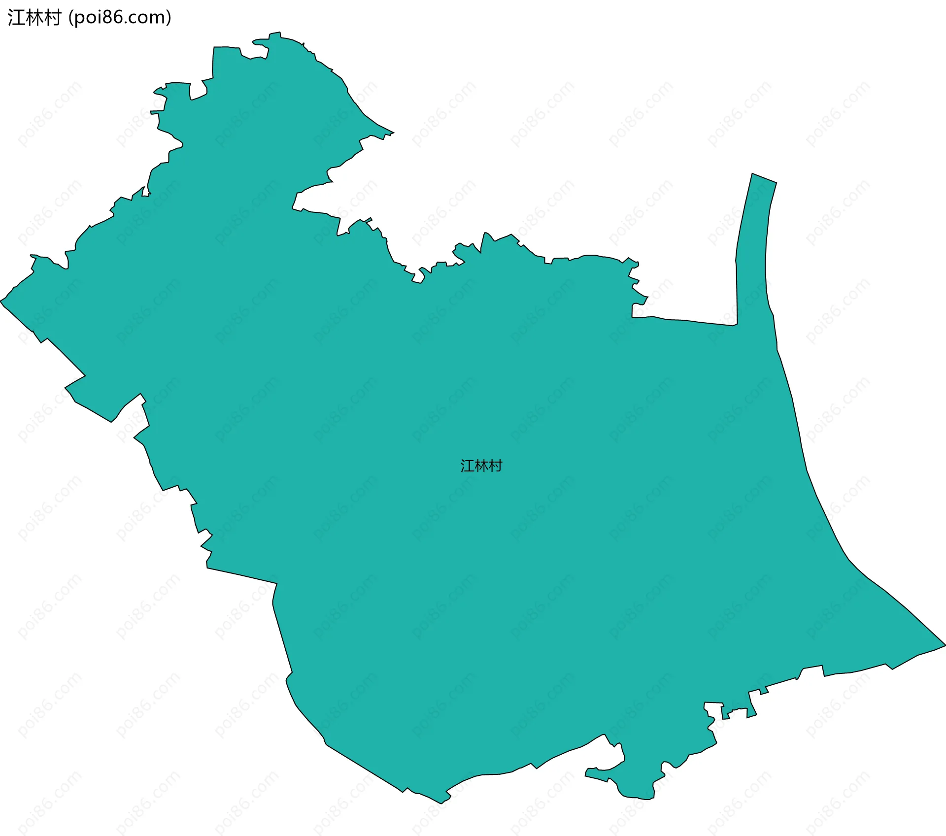 江林村边界地图