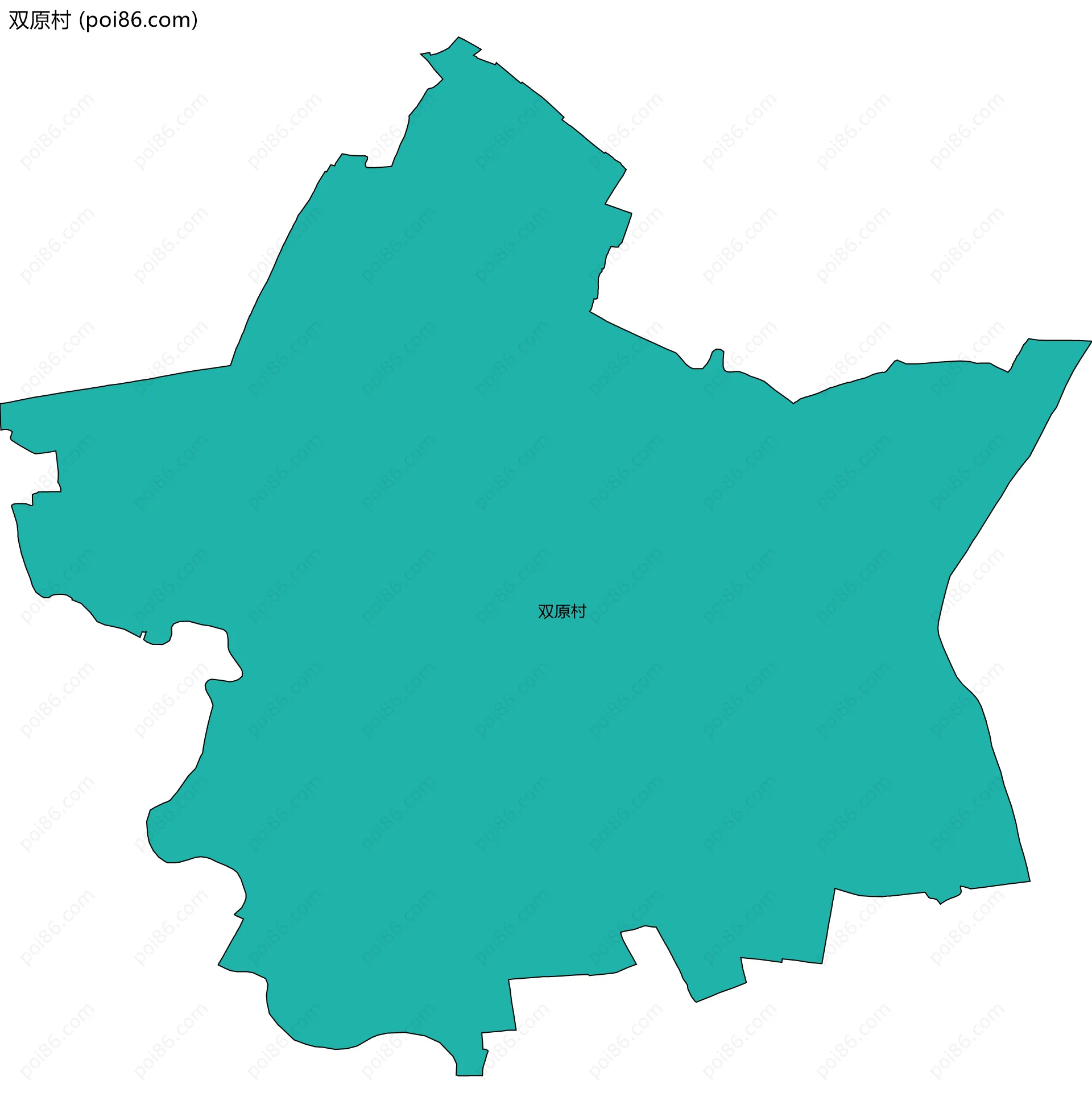 双原村边界地图