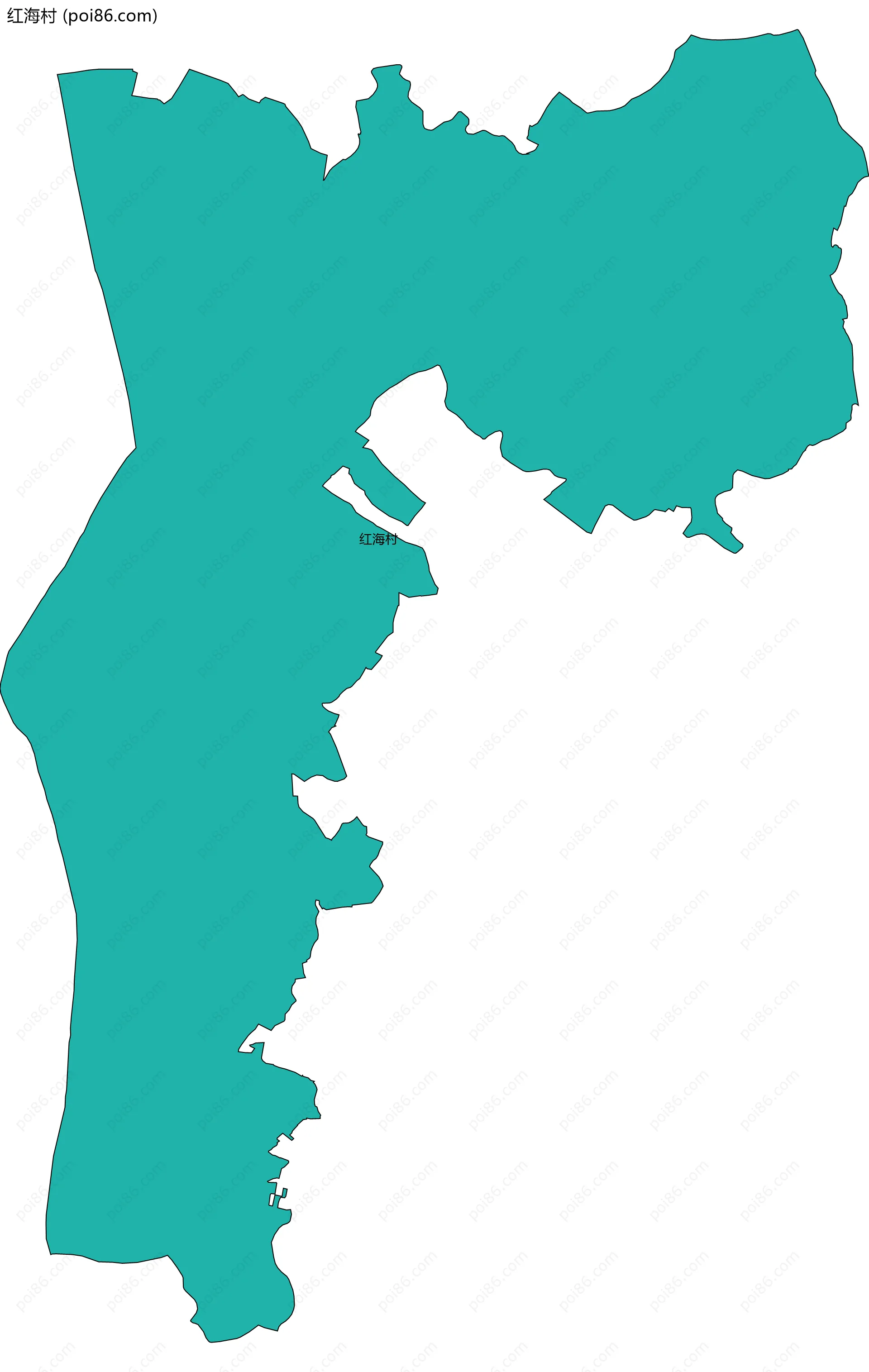 红海村边界地图