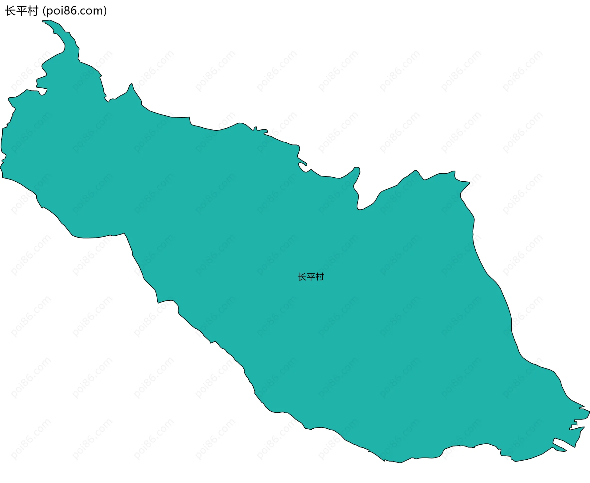 长平村边界地图
