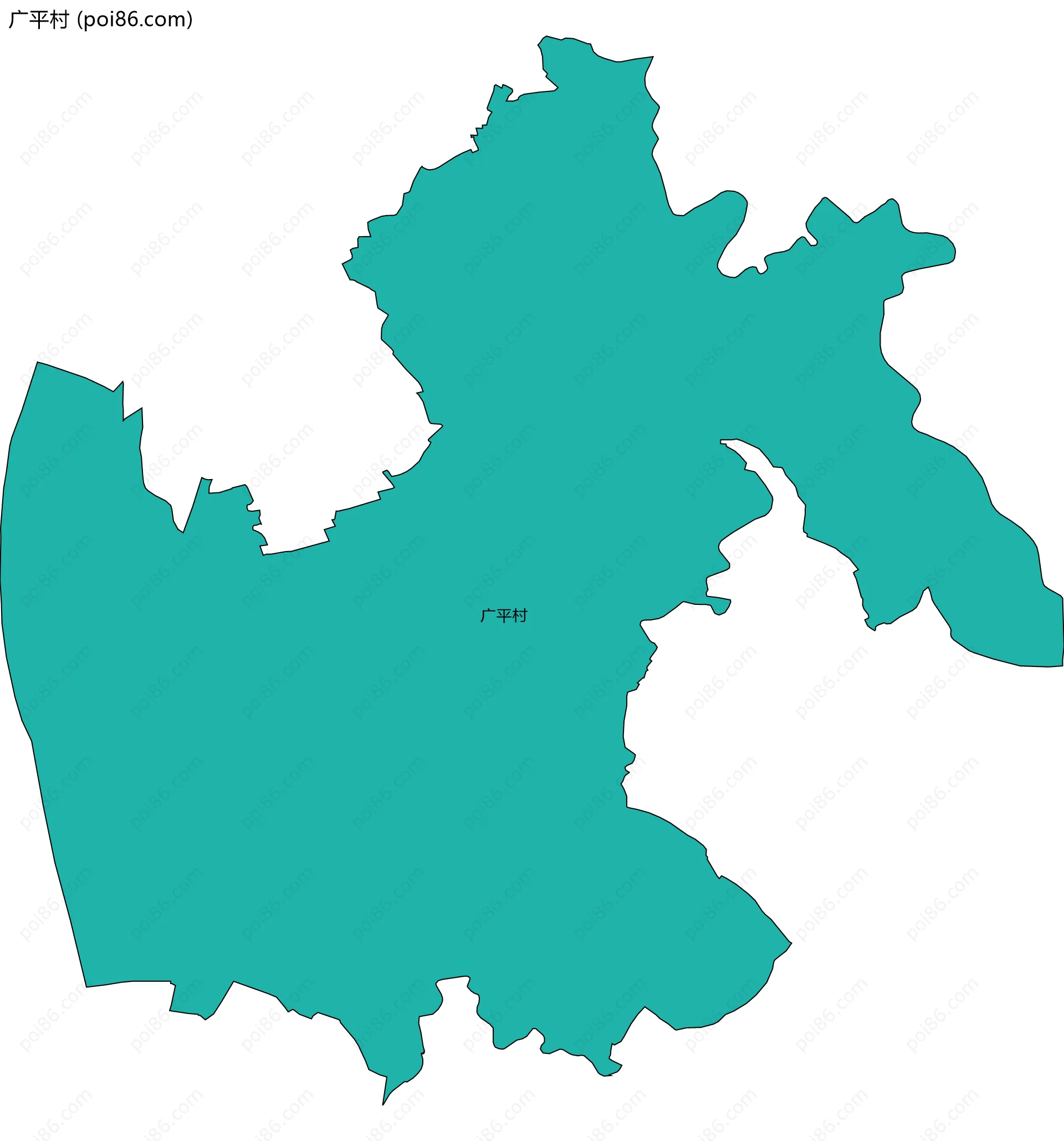 广平村边界地图