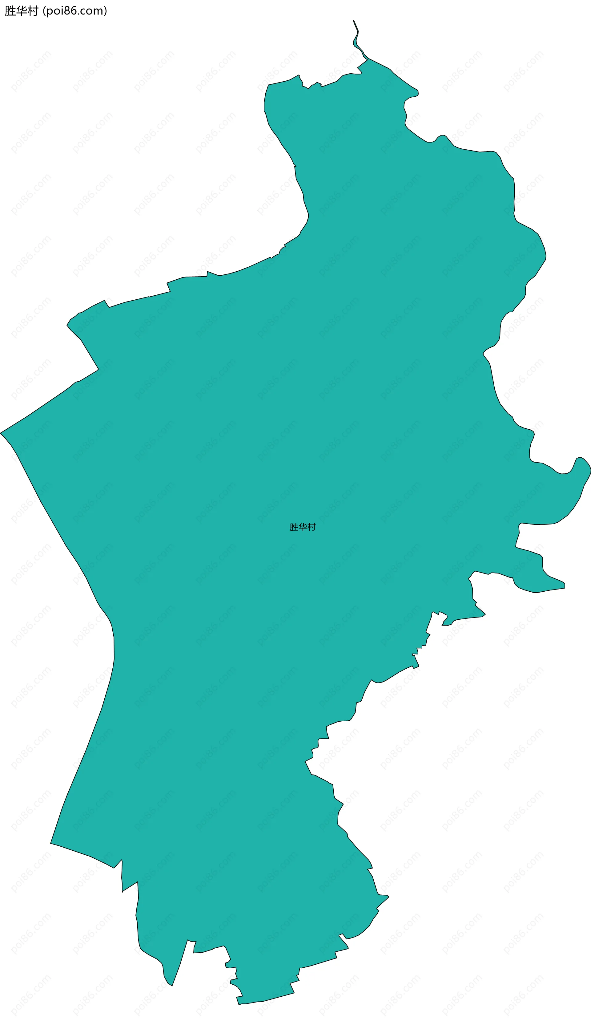 胜华村边界地图