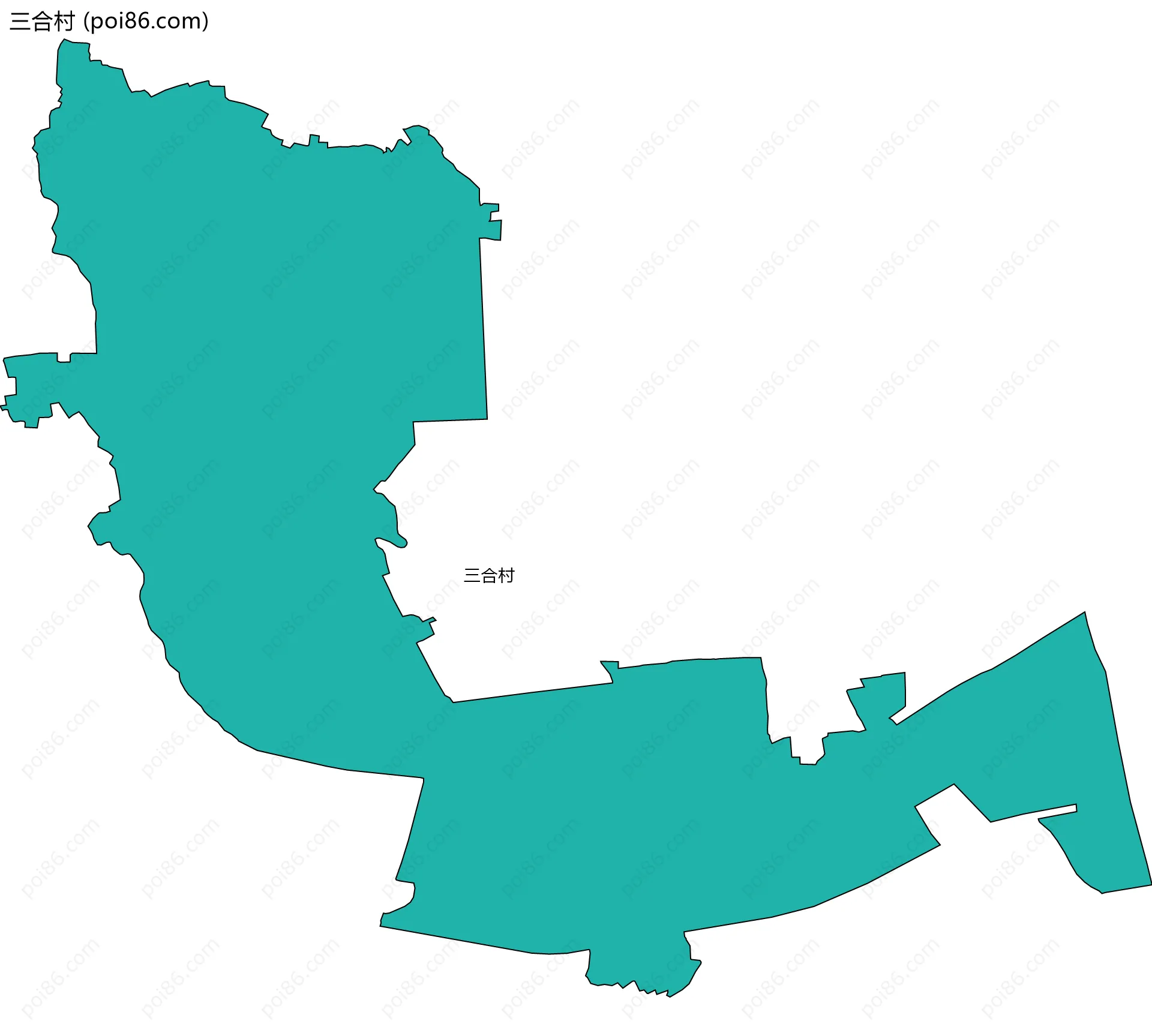 三合村边界地图