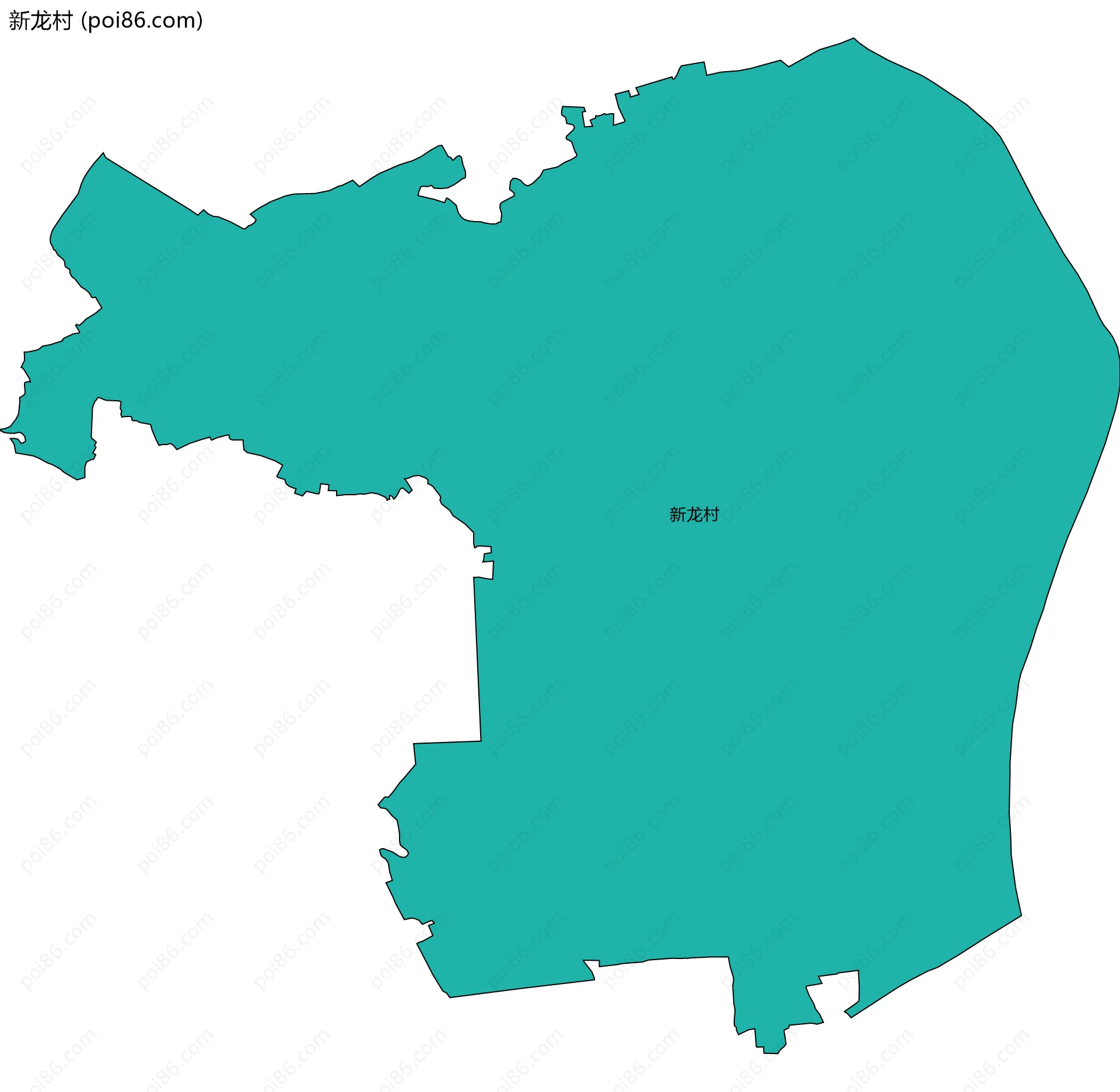 新龙村边界地图