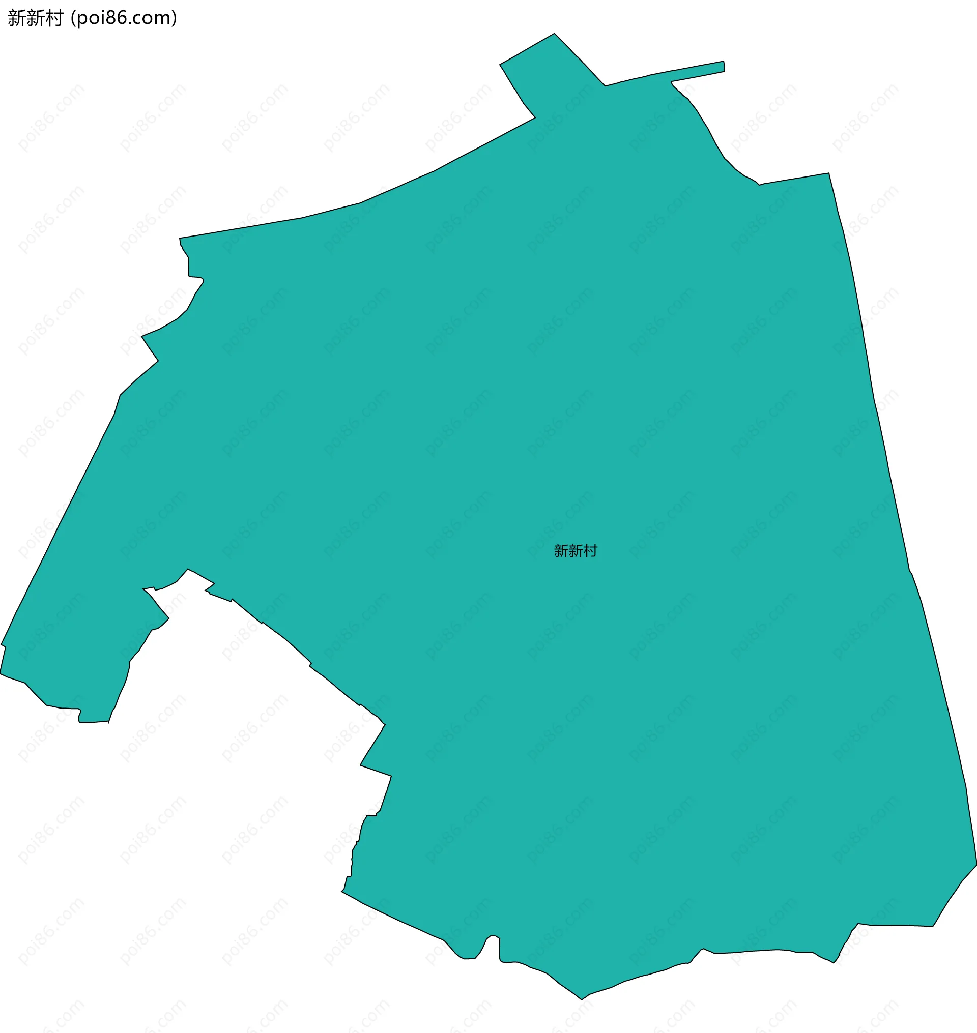 新新村边界地图