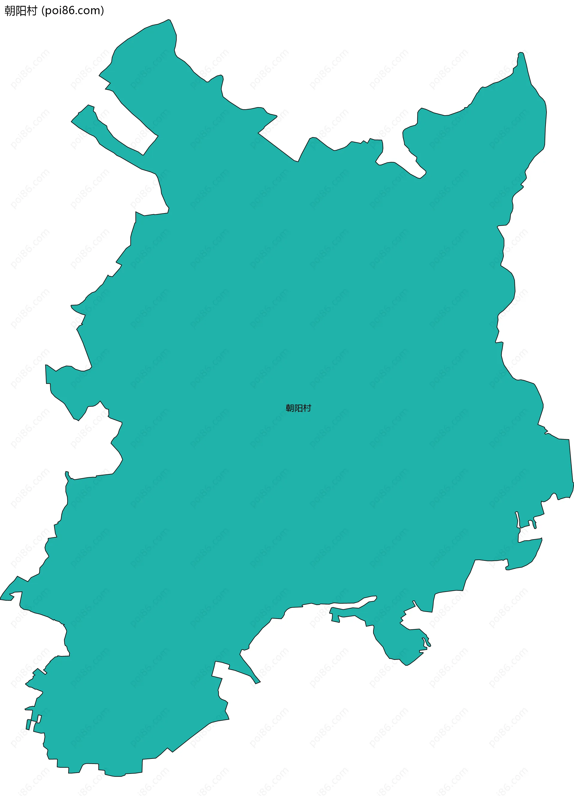 朝阳村边界地图