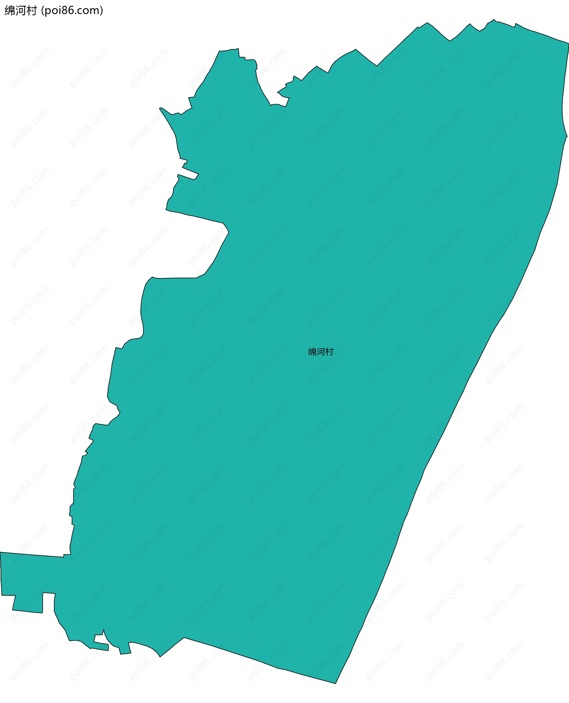 绵河村边界地图