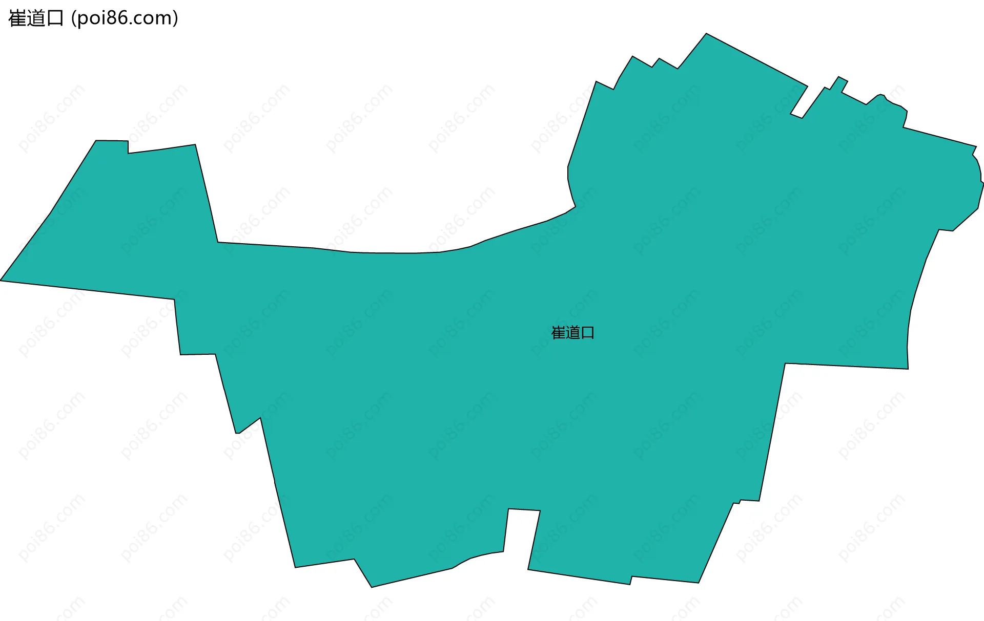 崔道口边界地图