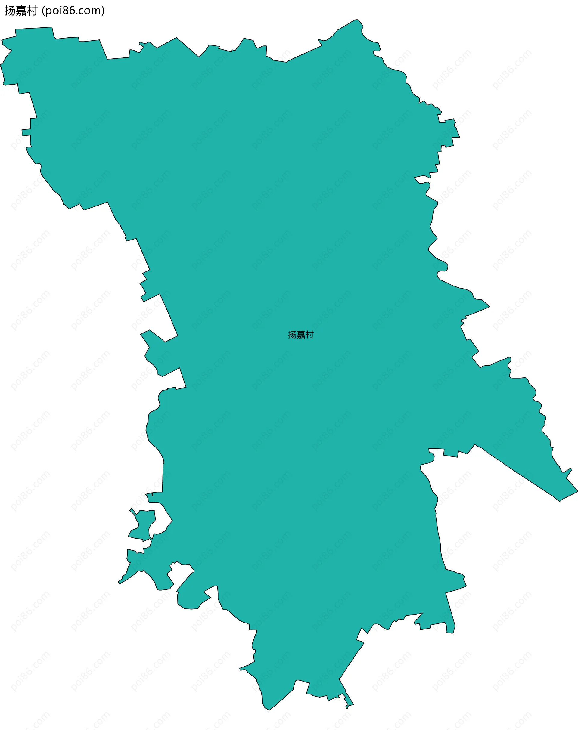 扬嘉村边界地图