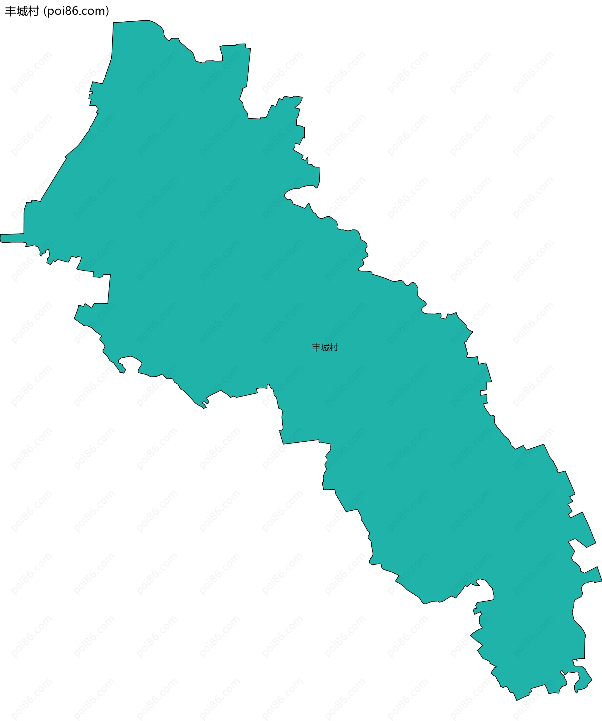 丰城村边界地图