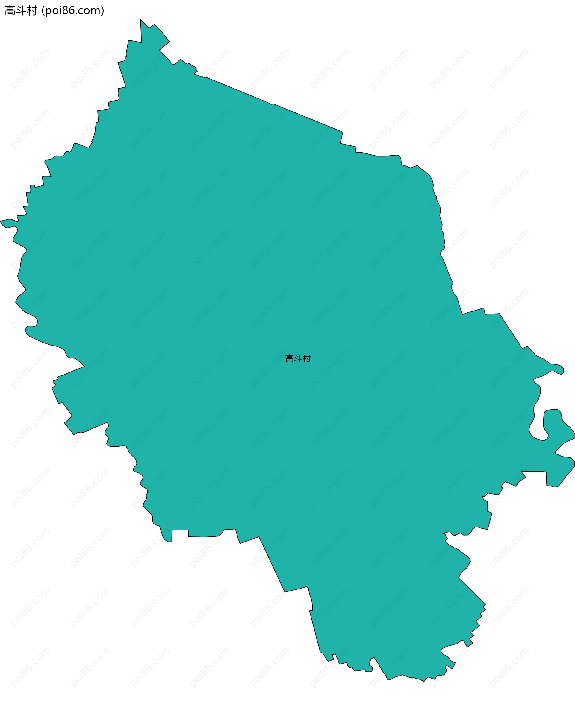 高斗村边界地图