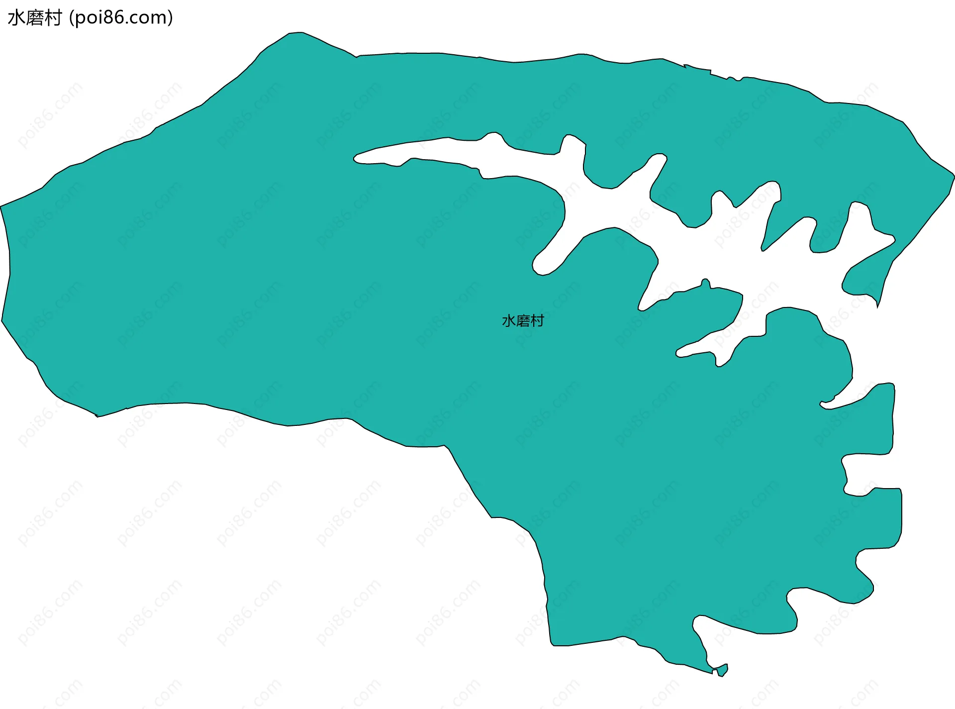 水磨村边界地图