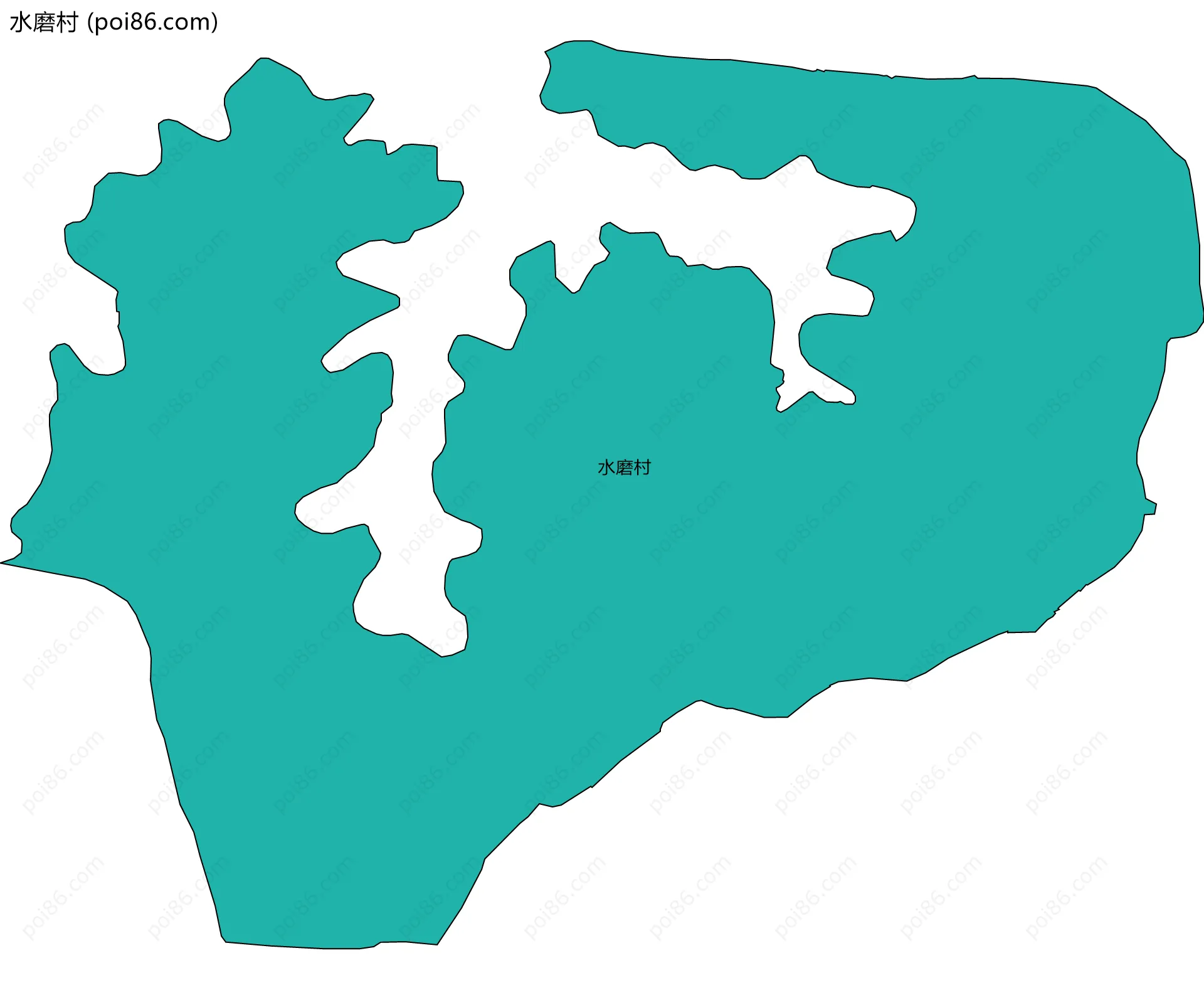 水磨村边界地图