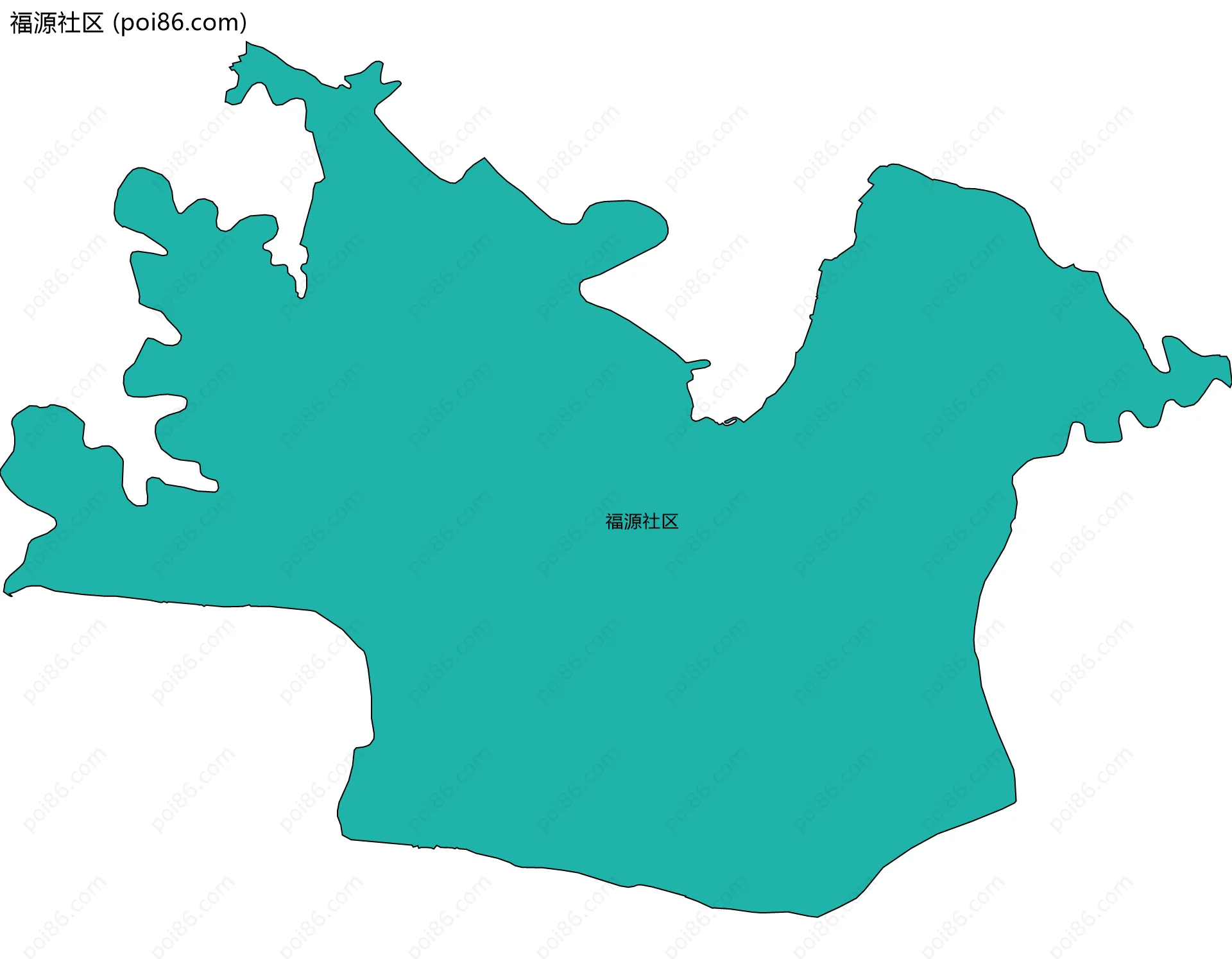 福源社区边界地图