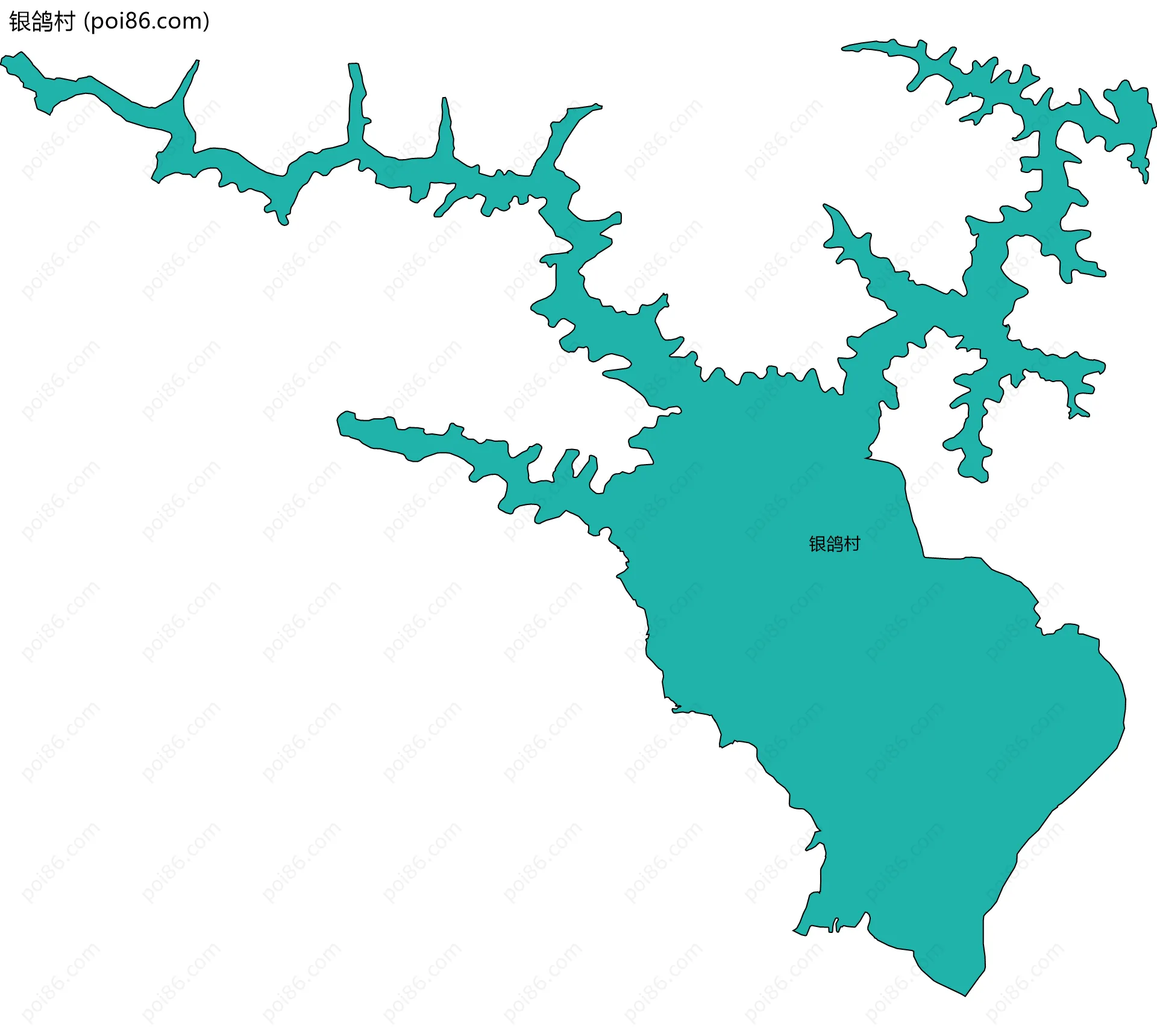 银鸽村边界地图
