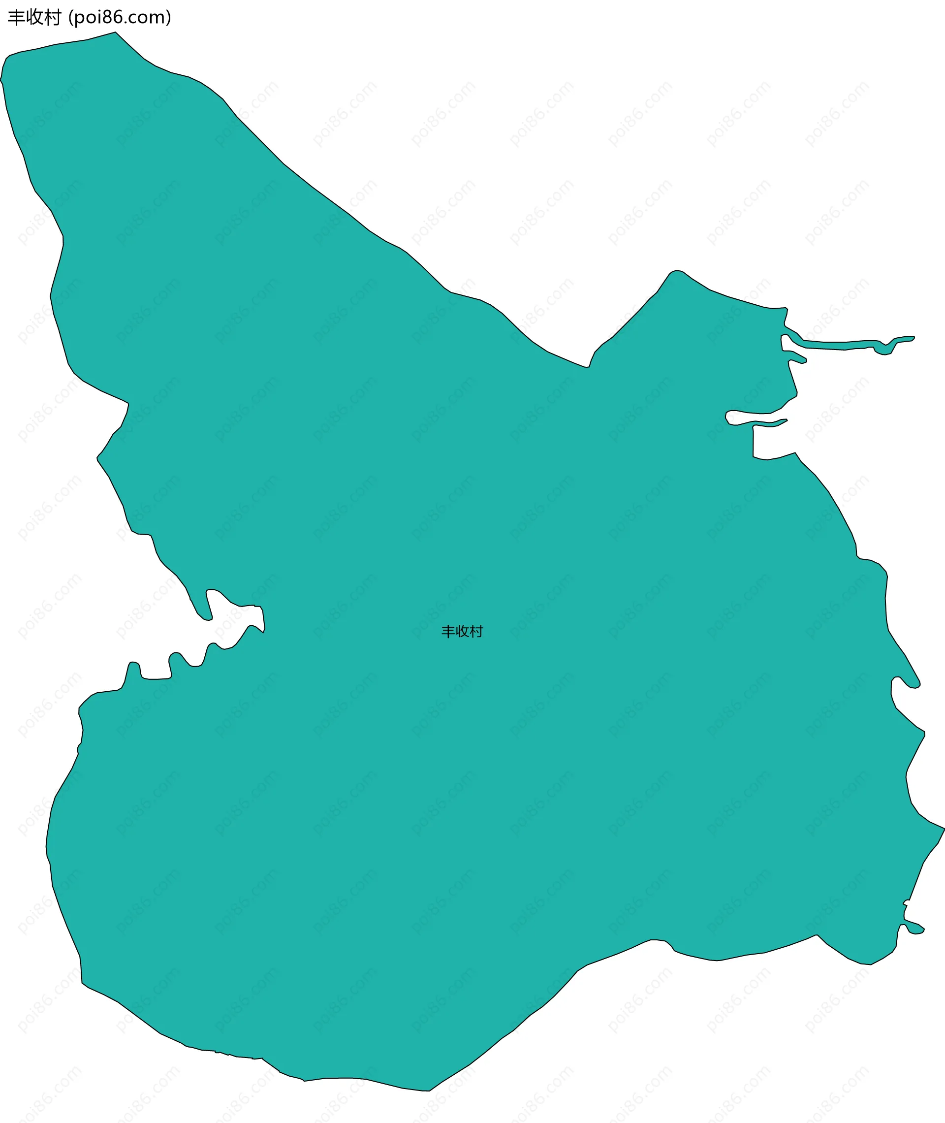 丰收村边界地图