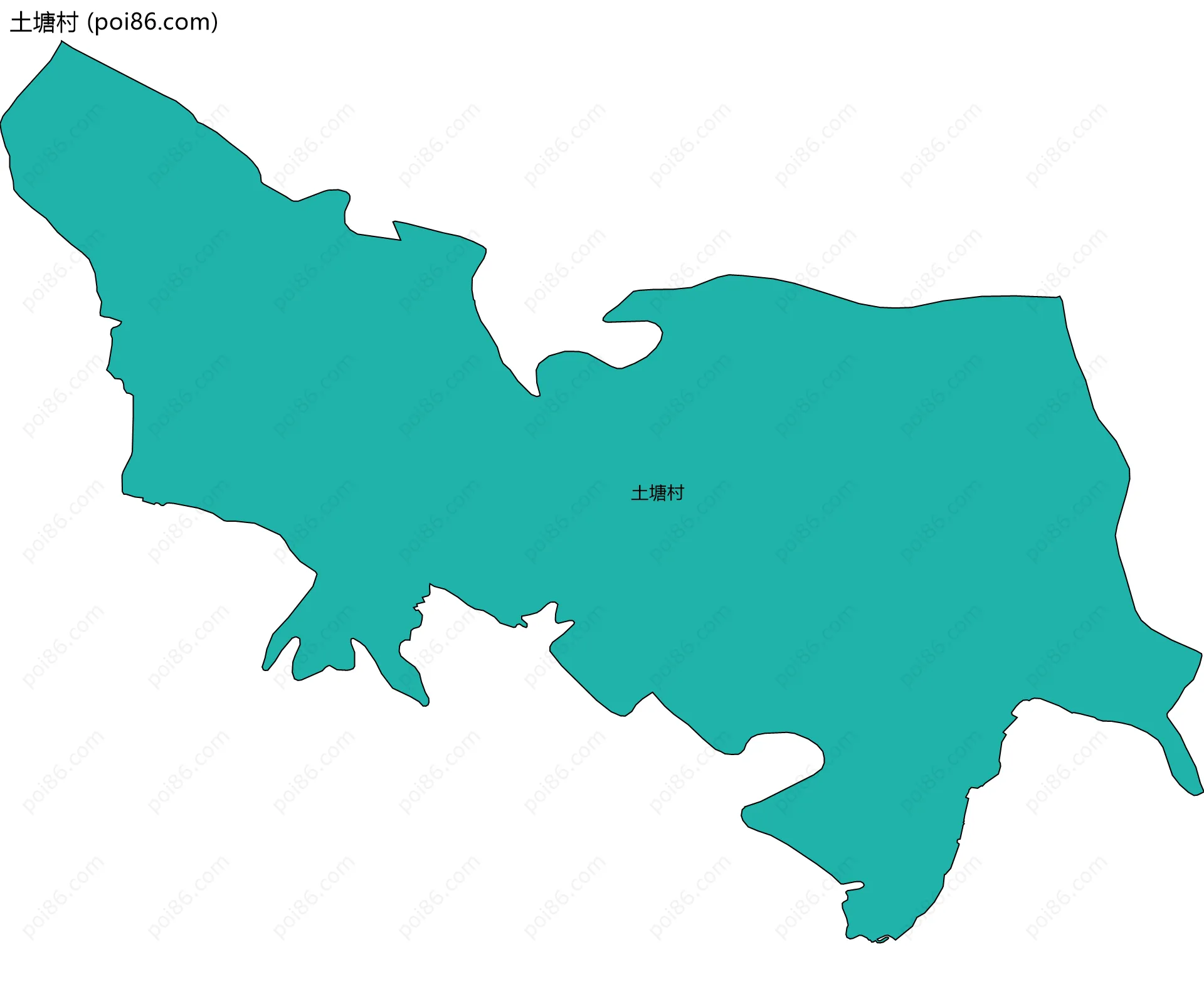 土塘村边界地图