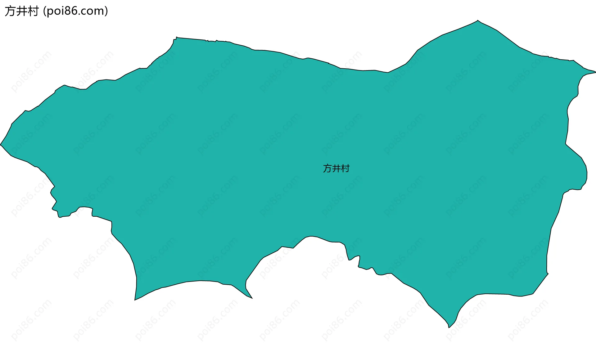 方井村边界地图