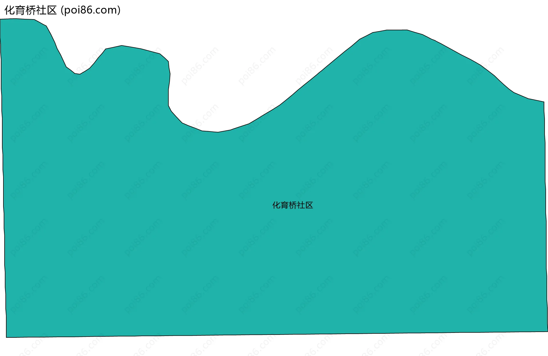化育桥社区边界地图