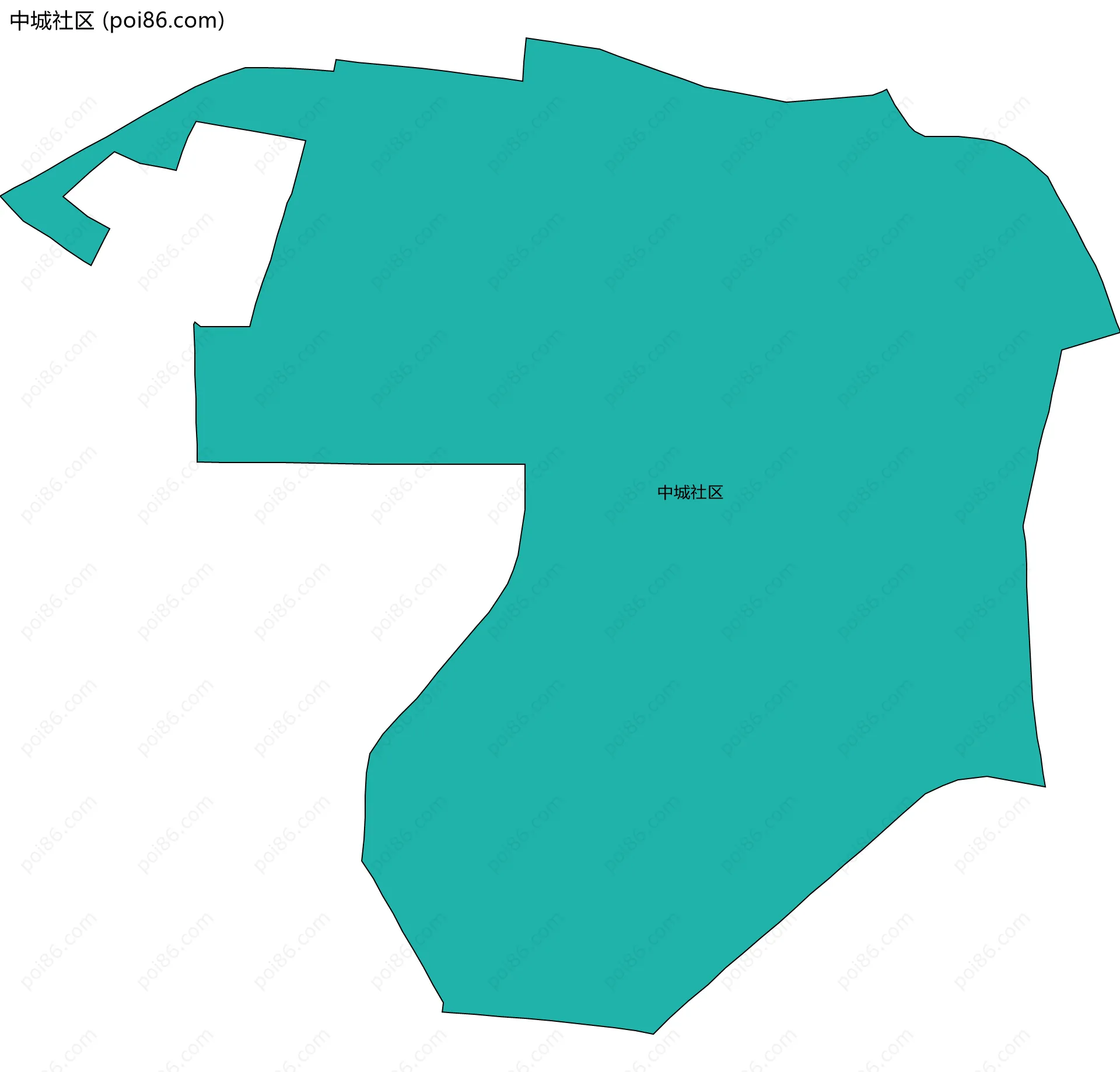 中城社区边界地图