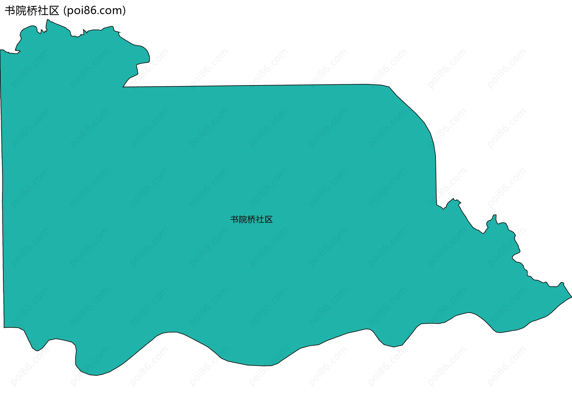 书院桥社区边界地图