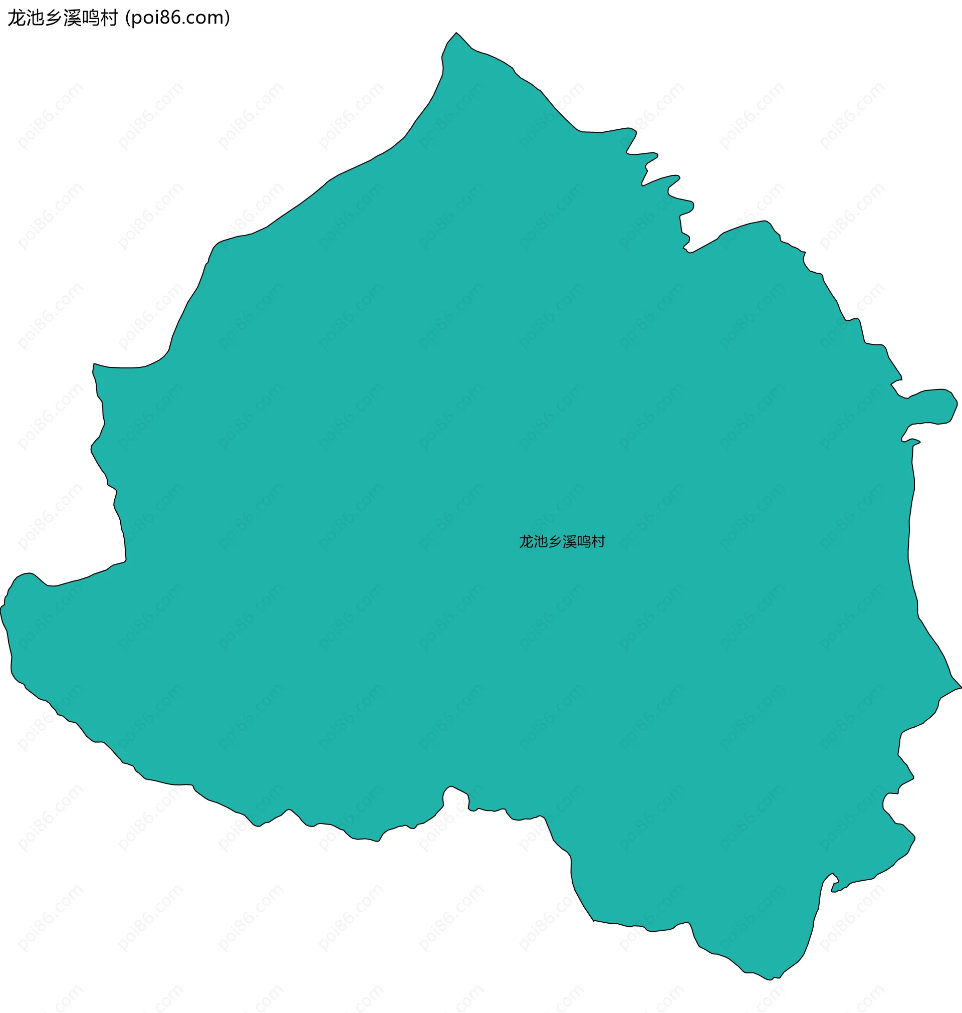 龙池乡溪鸣村边界地图