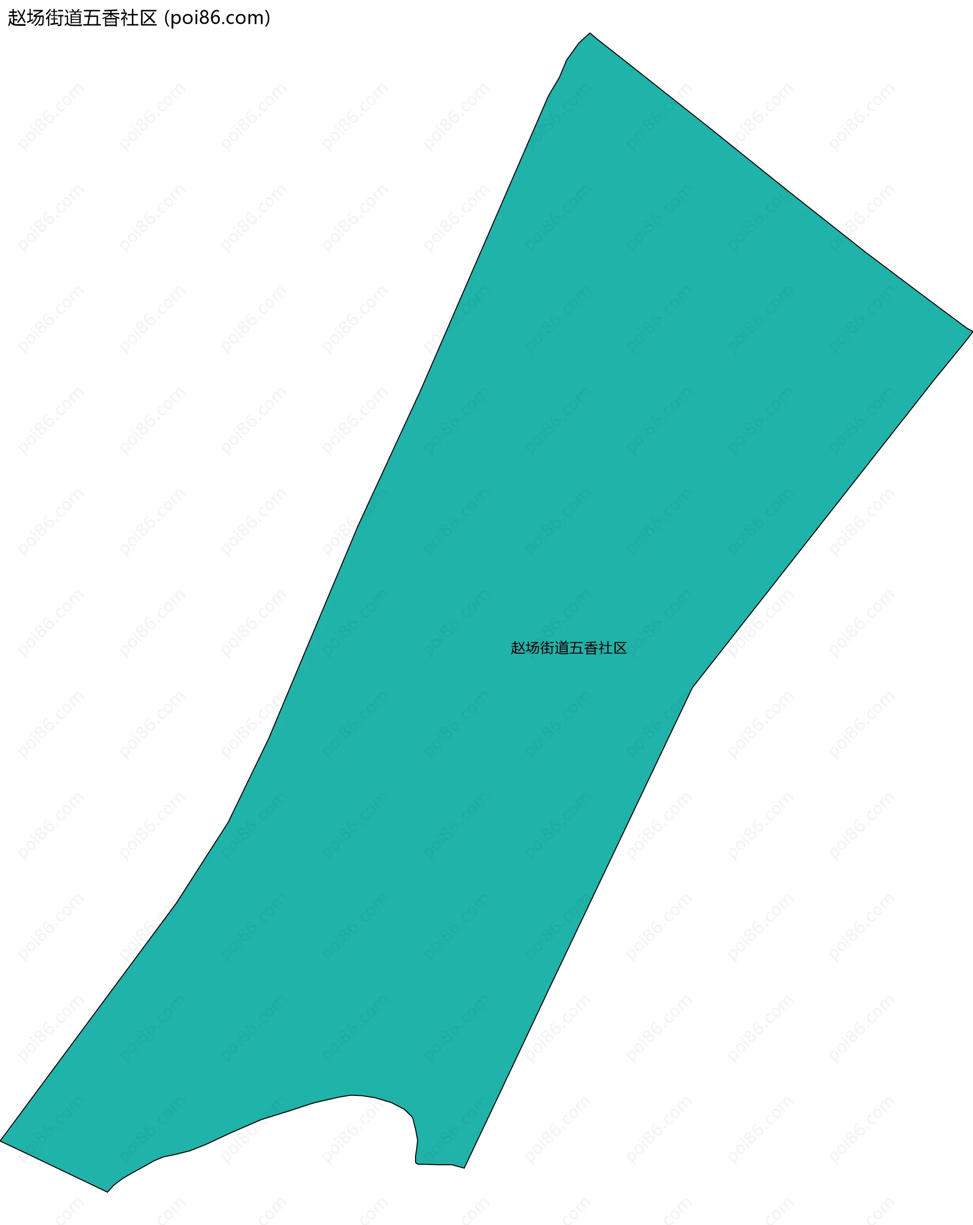 赵场街道五香社区边界地图