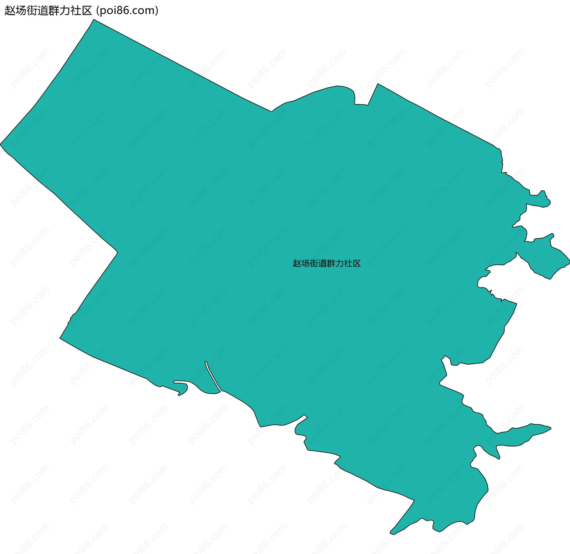 赵场街道群力社区边界地图