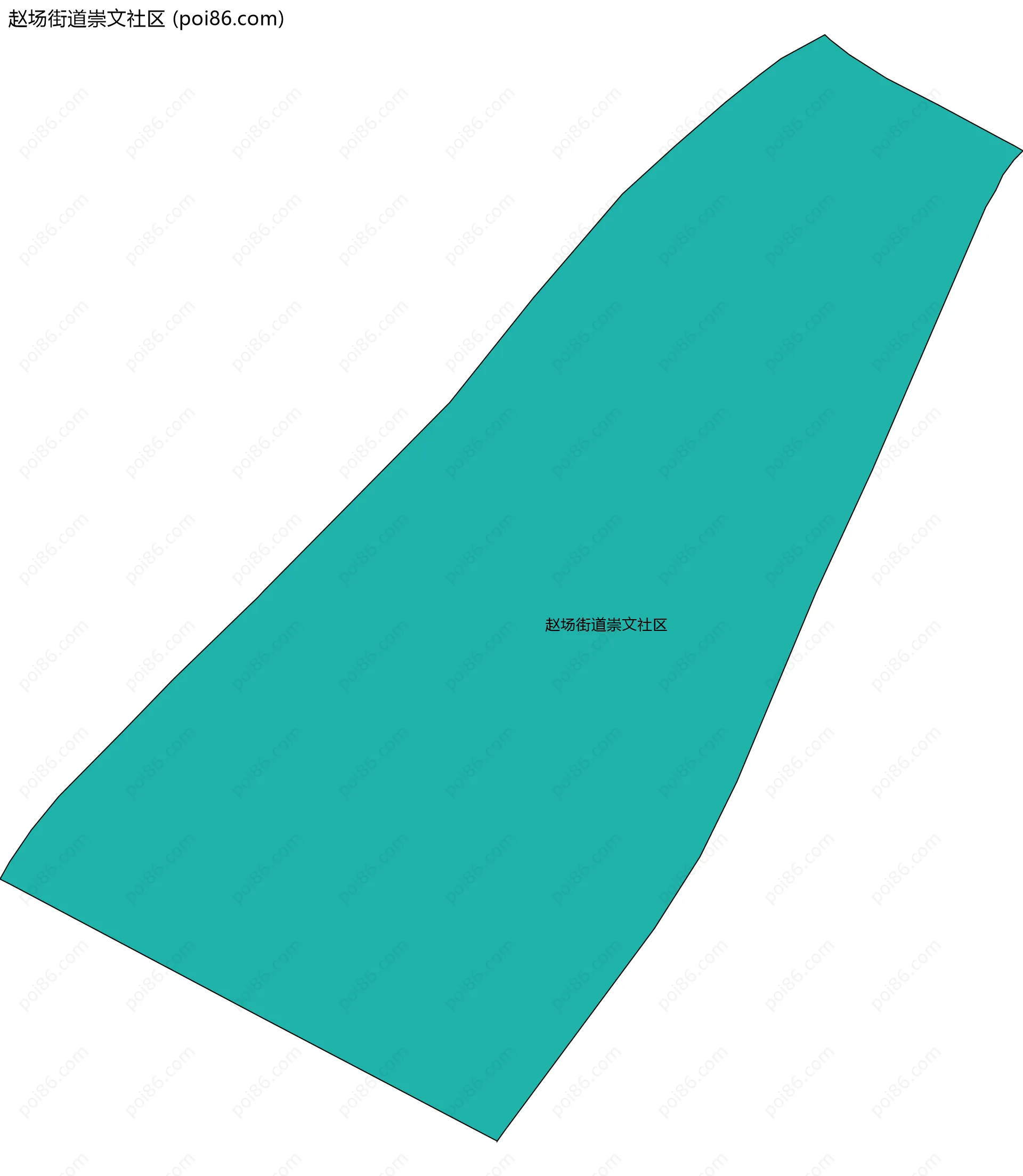 赵场街道崇文社区边界地图