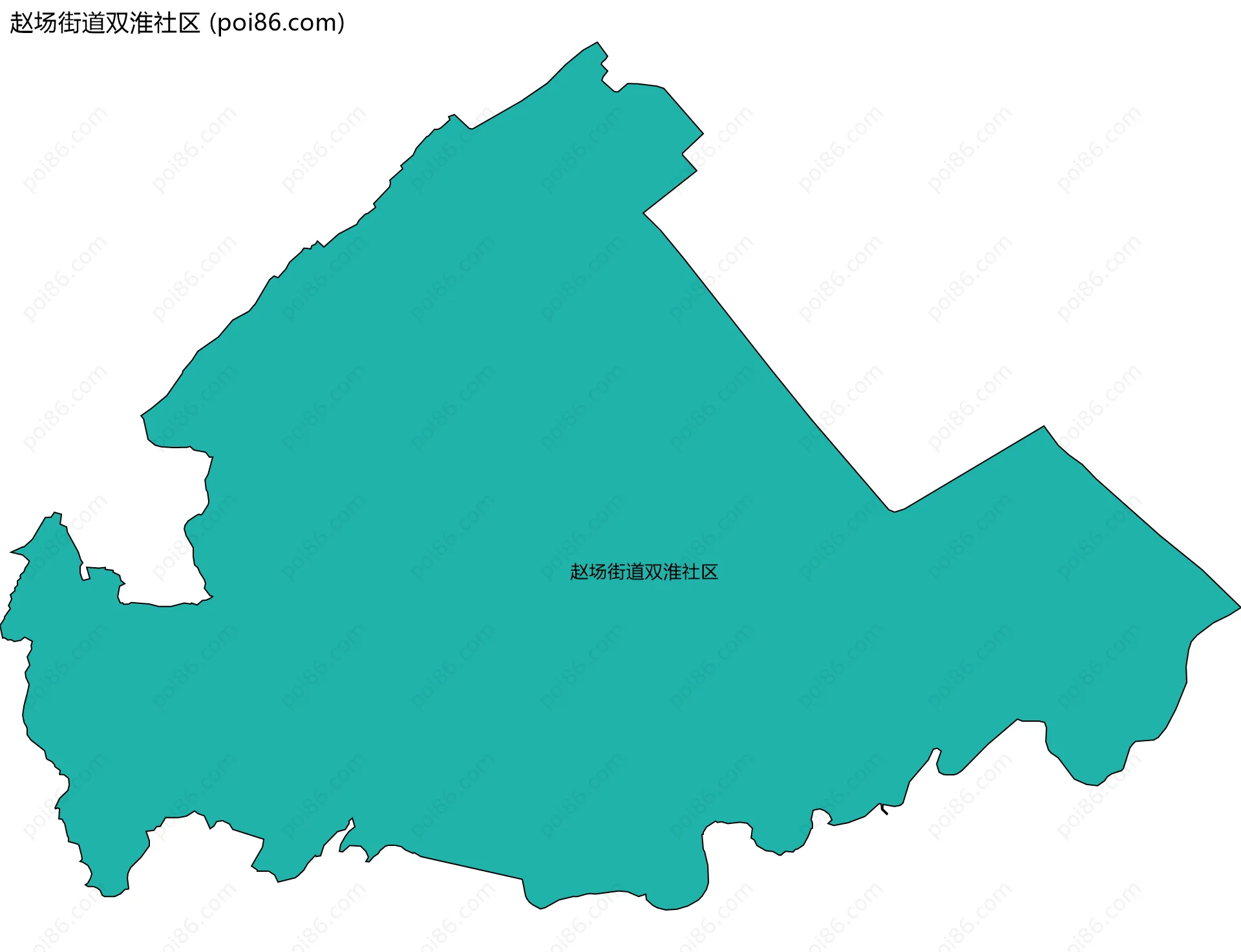 赵场街道双淮社区边界地图