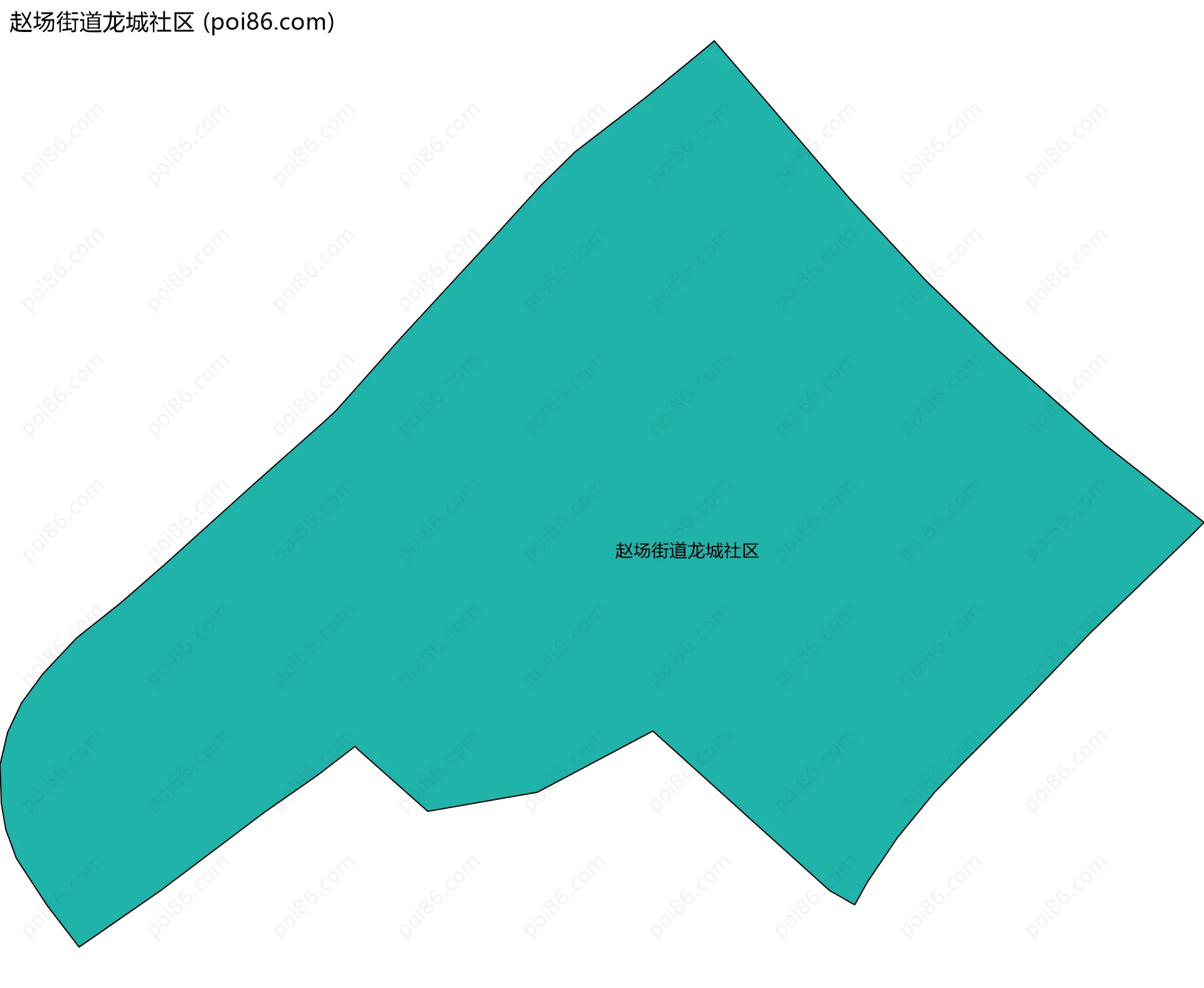 赵场街道龙城社区边界地图