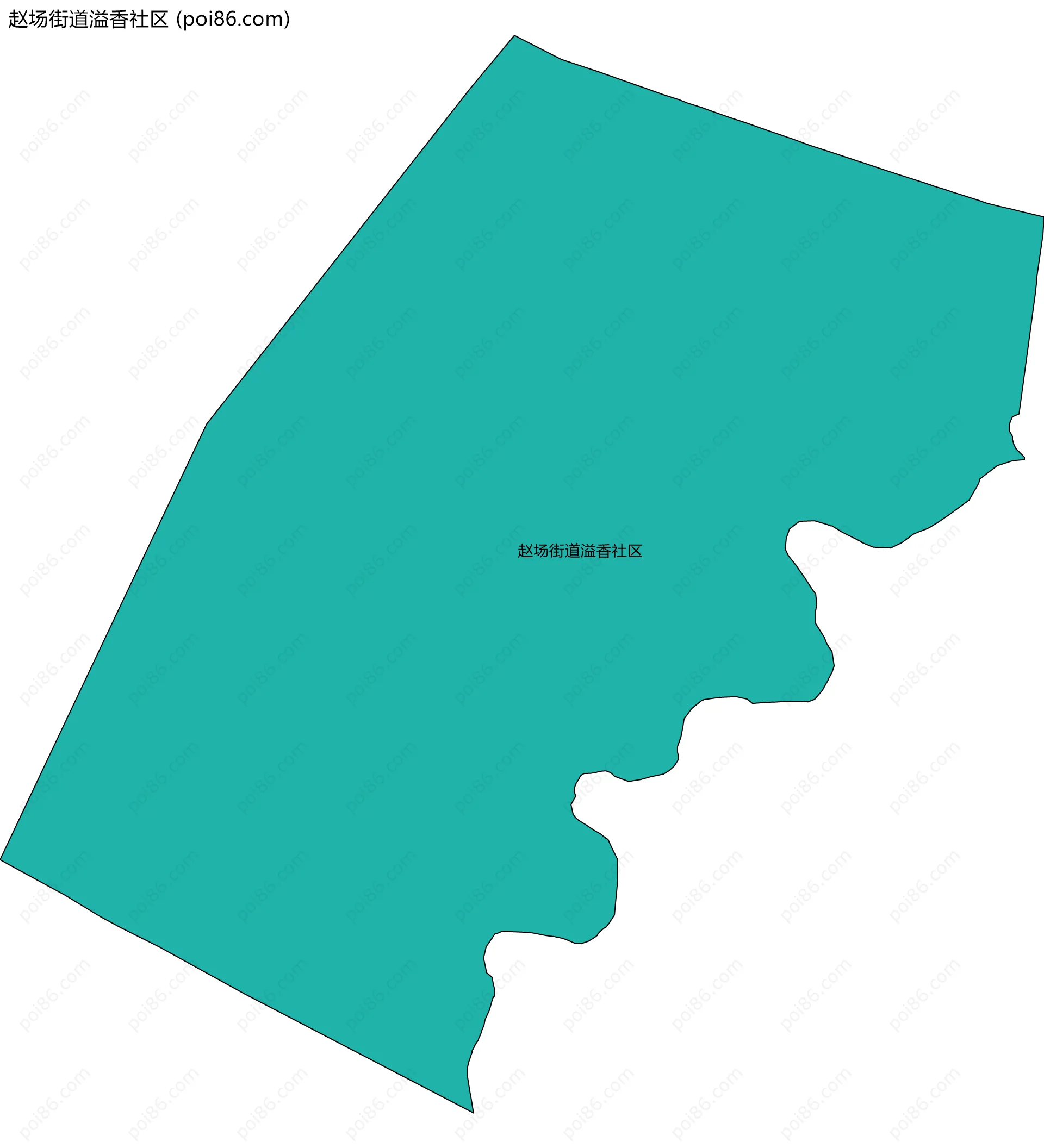 赵场街道溢香社区边界地图