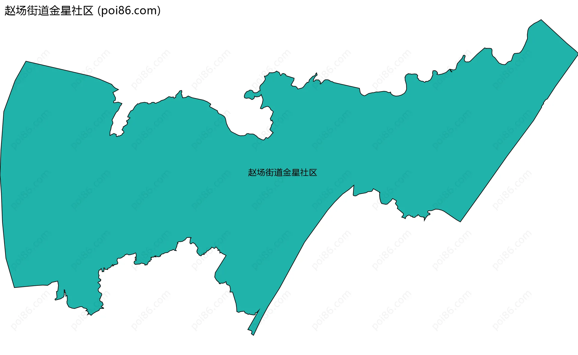 赵场街道金星社区边界地图