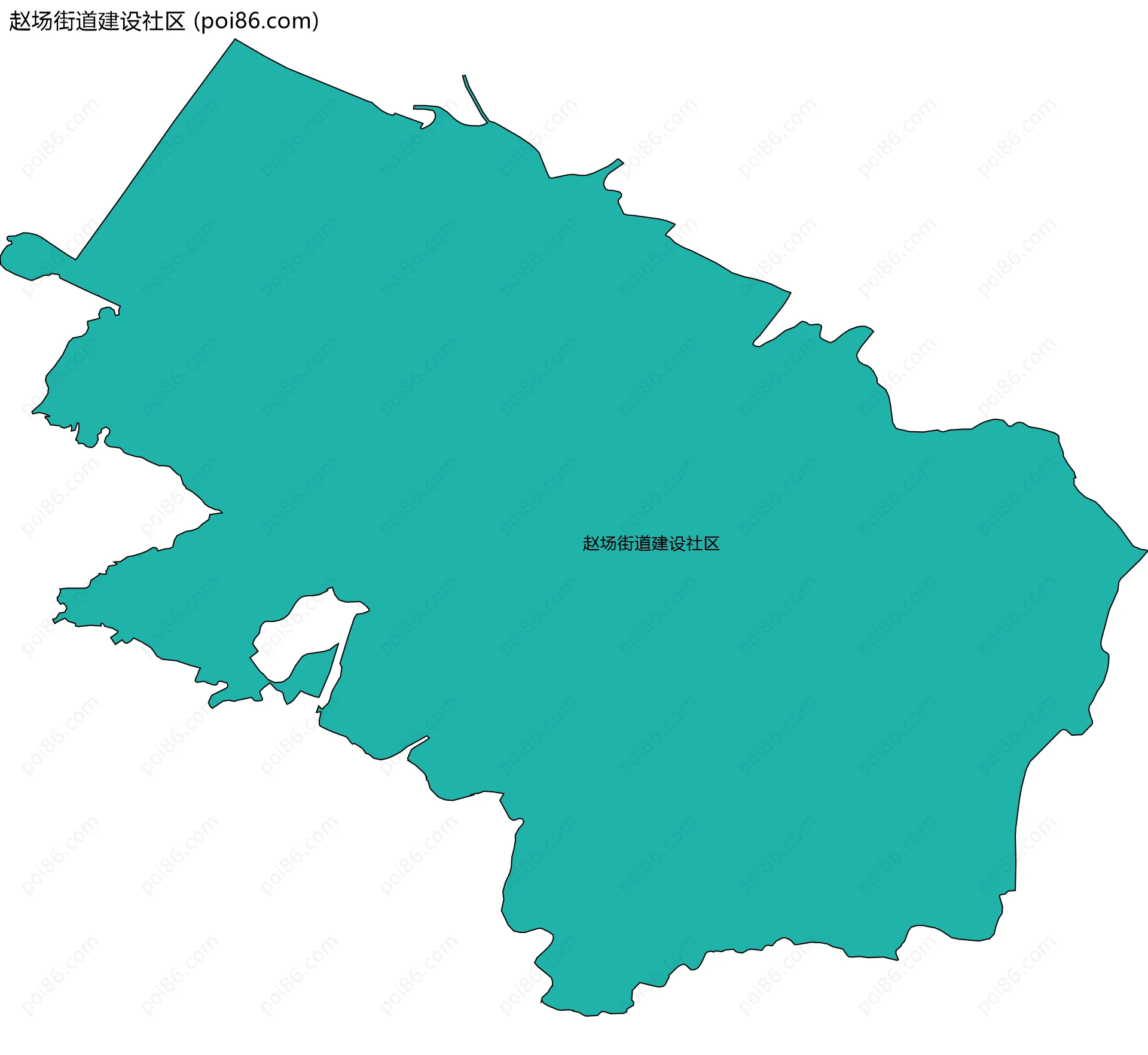 赵场街道建设社区边界地图