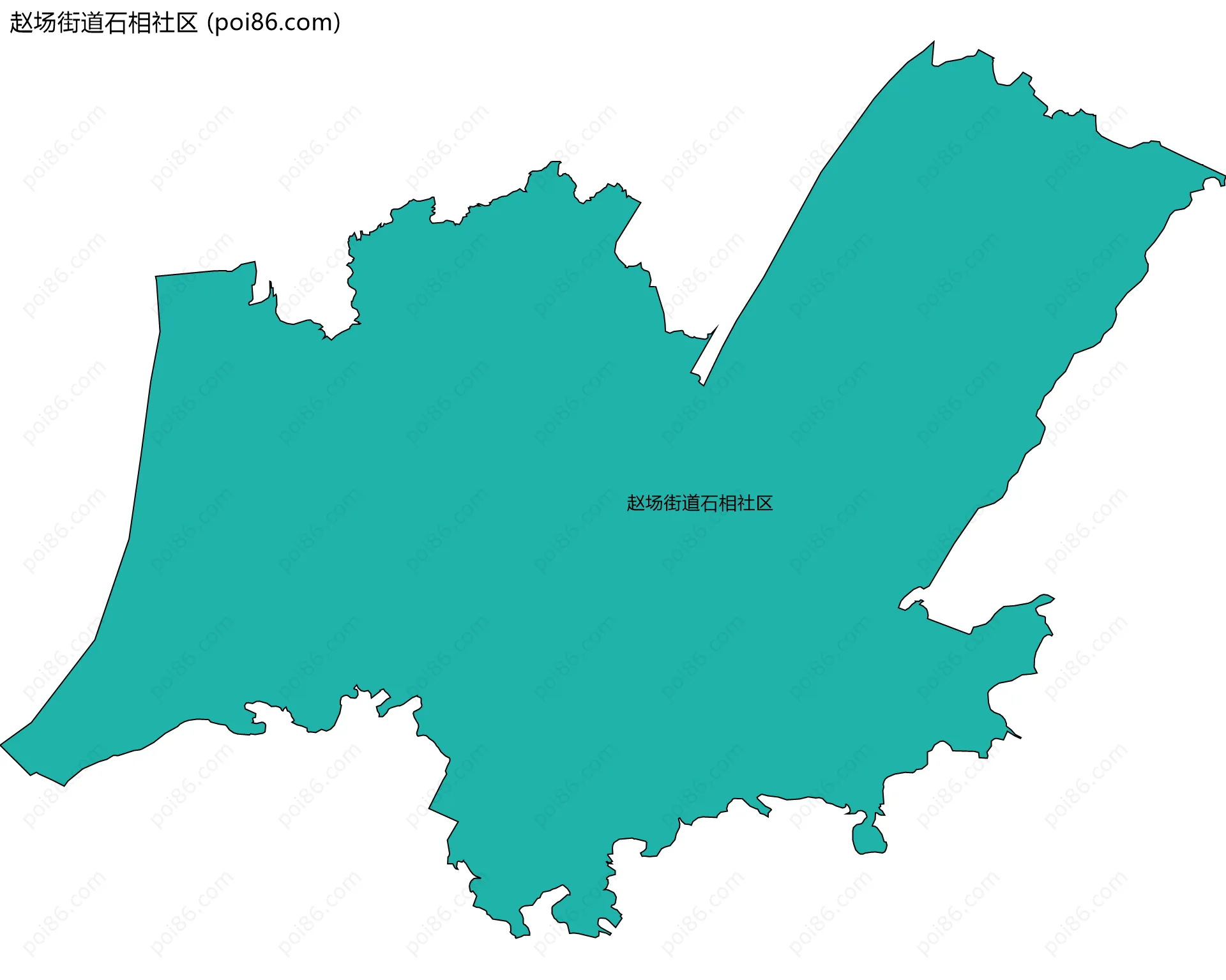 赵场街道石相社区边界地图