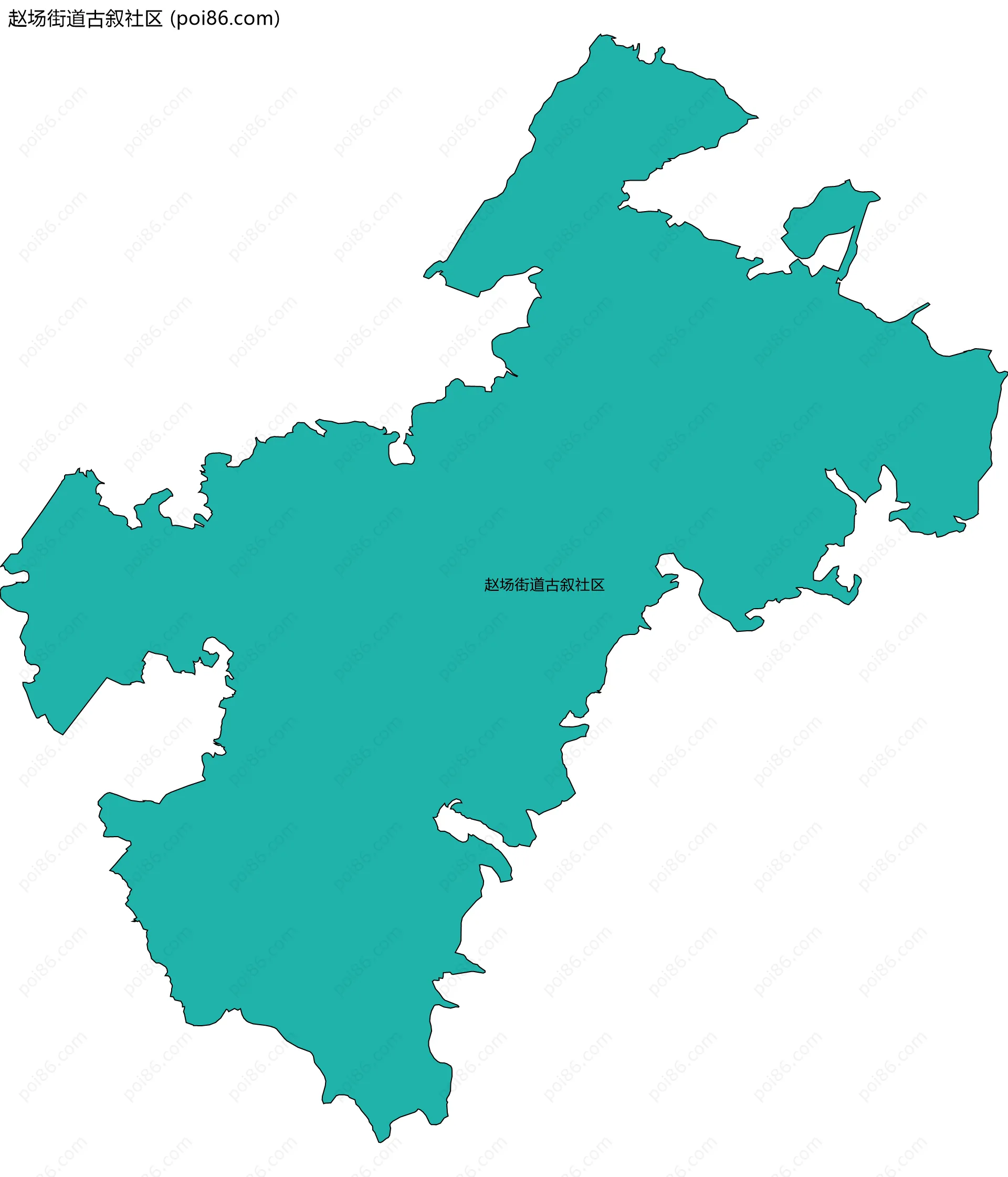 赵场街道古叙社区边界地图